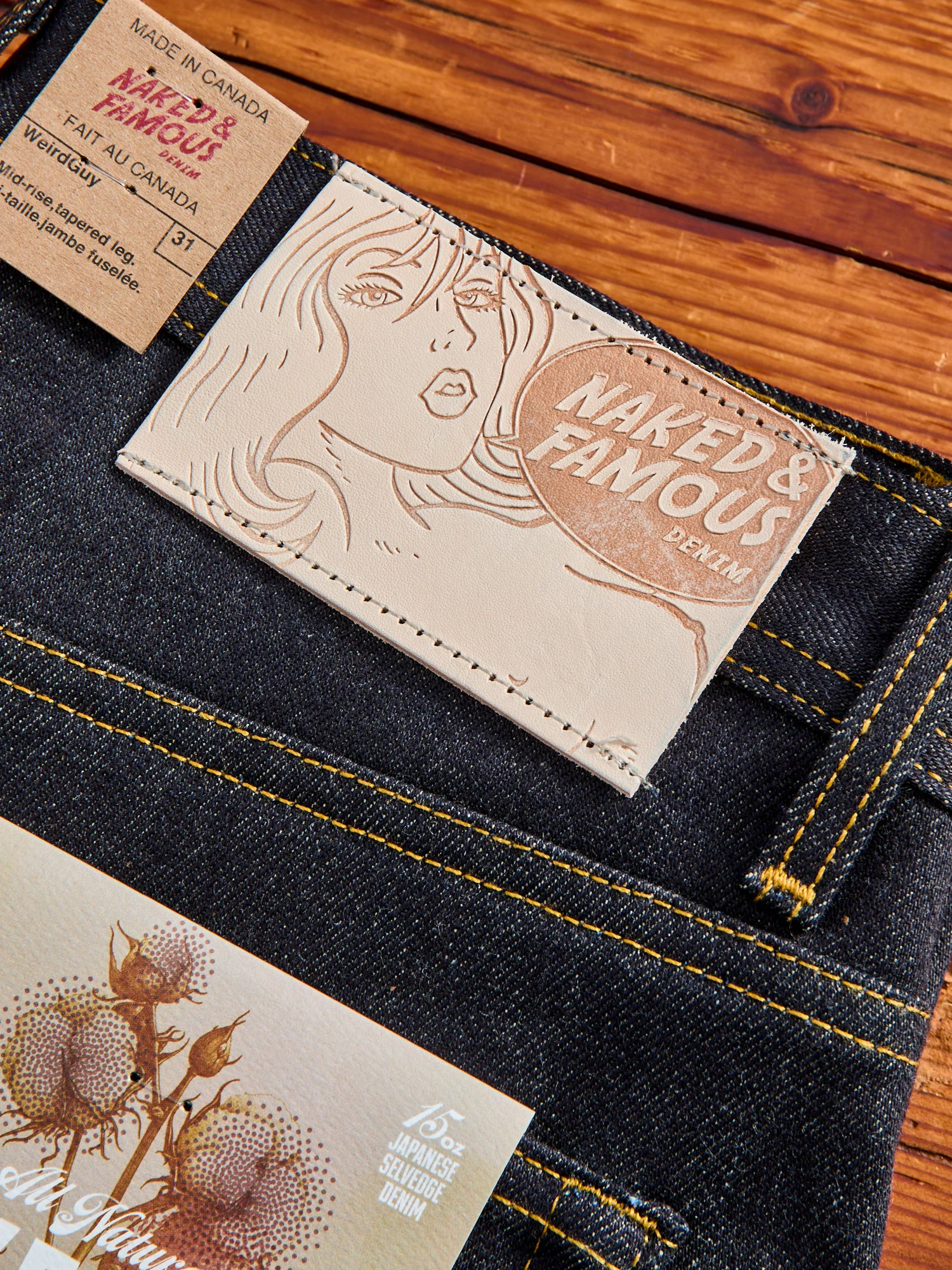 "All Natural Foxfibre" 15oz Selvedge Denim - Weird Guy Fit - Image 4