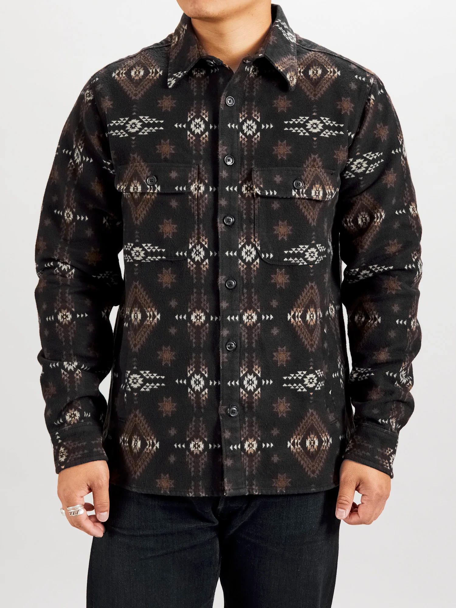Alta Work Shirt in Black Southwestern - Image 2
