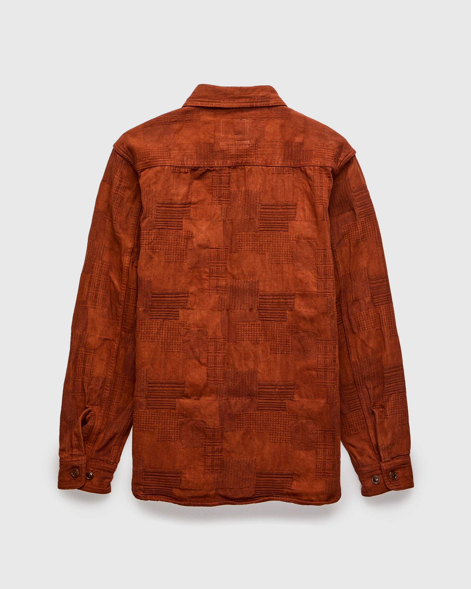"Amami Dorozome" Boro Workshirt in Amber Brown - Image 2