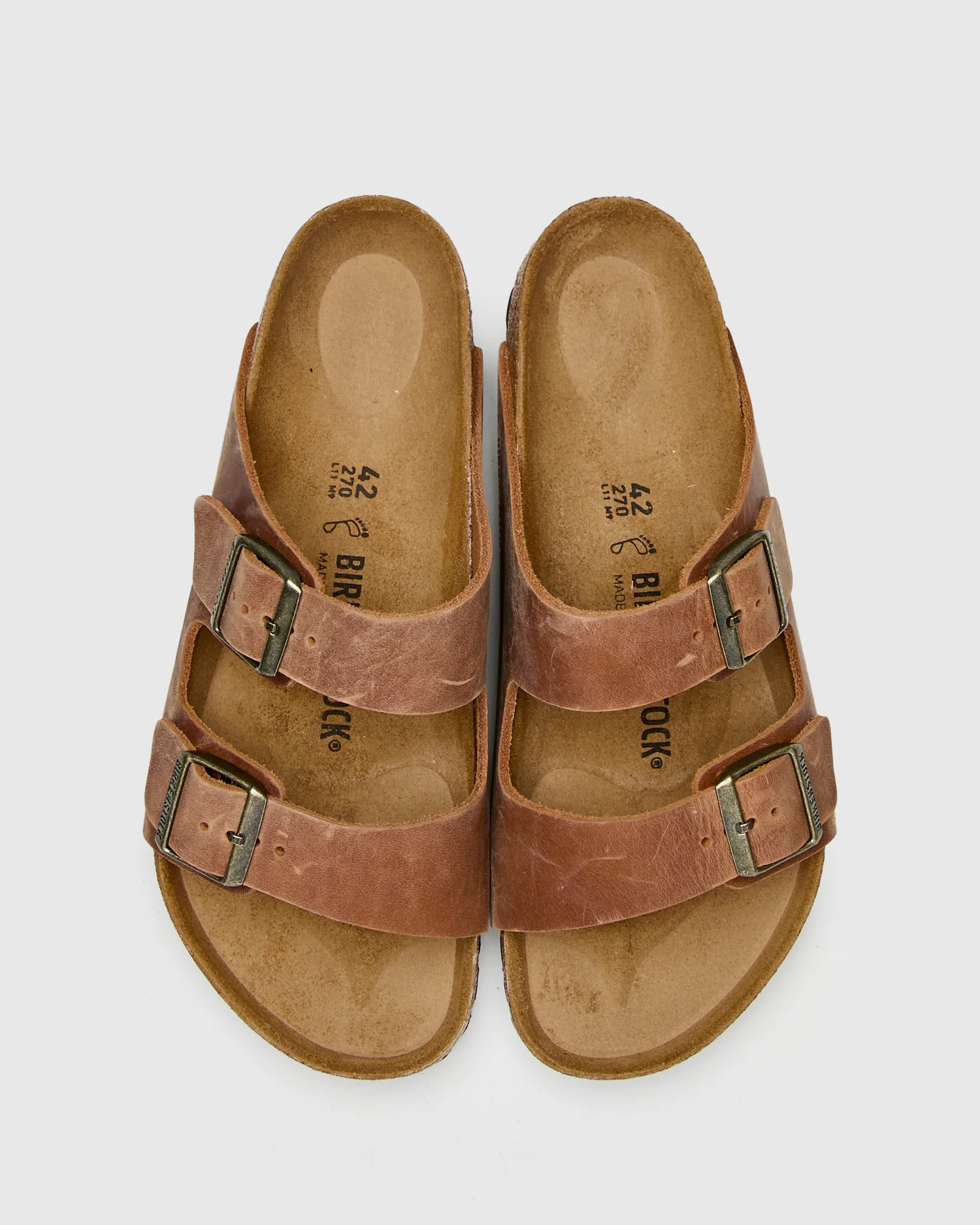 Arizona Sandal in Cognac Oiled Leather - Image 6