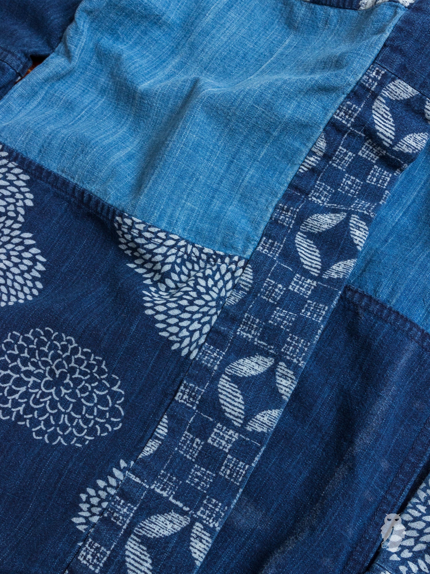 "Arts & Crafts" Haori Shirt in Indigo - Image 4