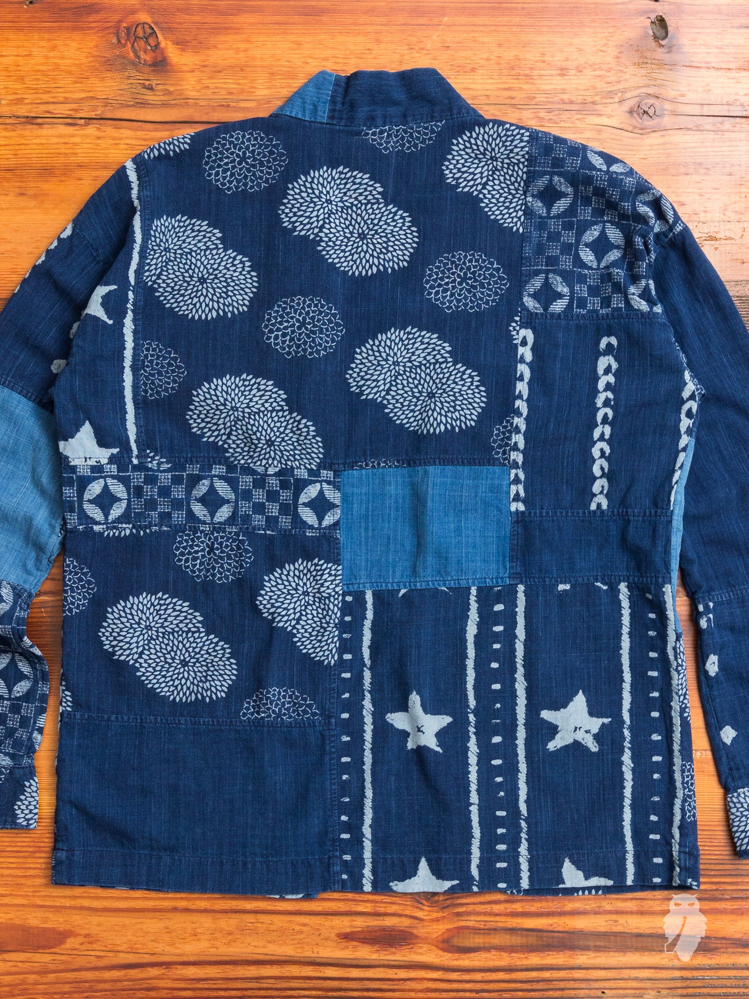 "Arts & Crafts" Haori Shirt in Indigo - Image 6