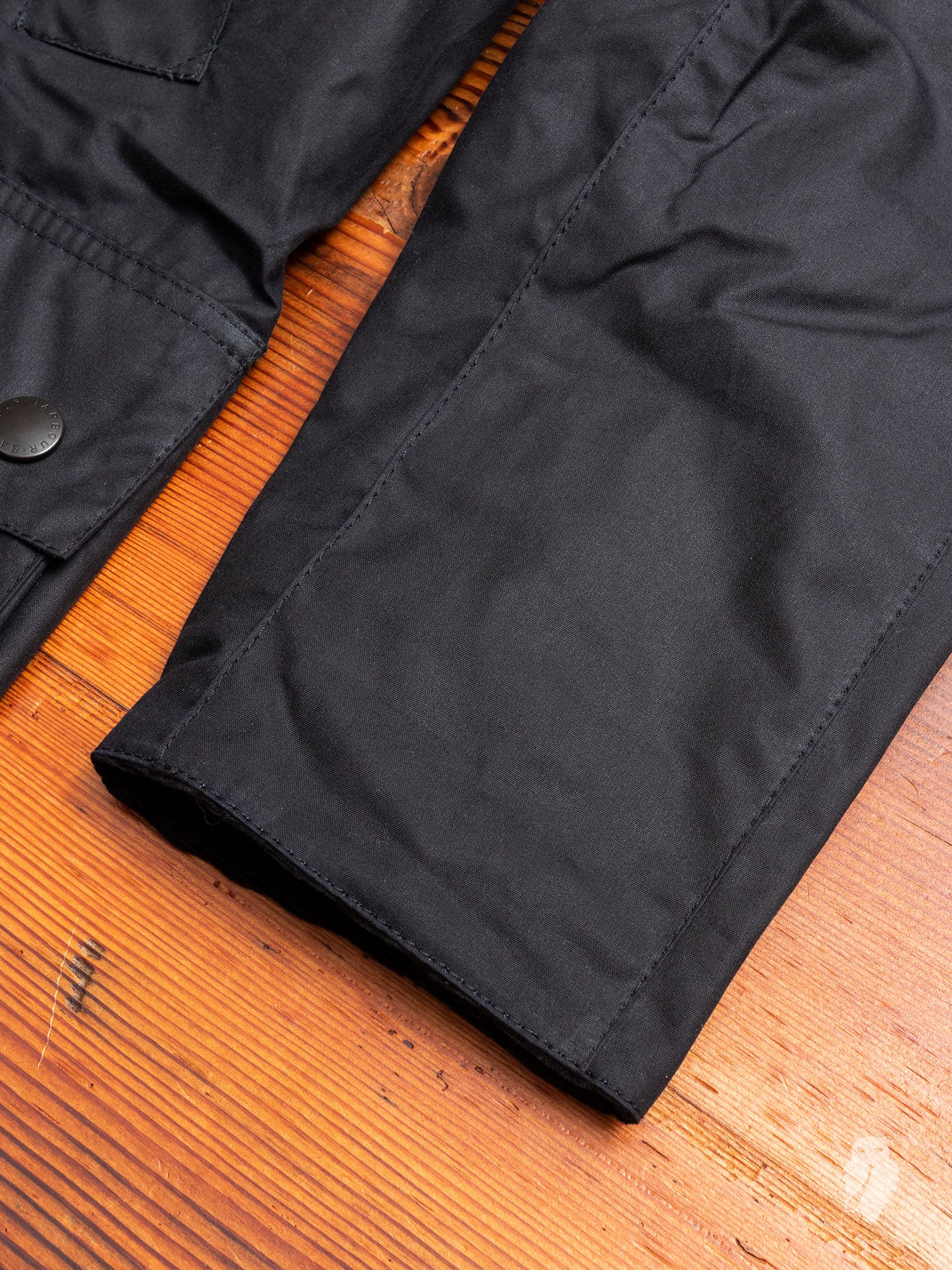"Ashby" Wax Jacket in Navy - Image 7