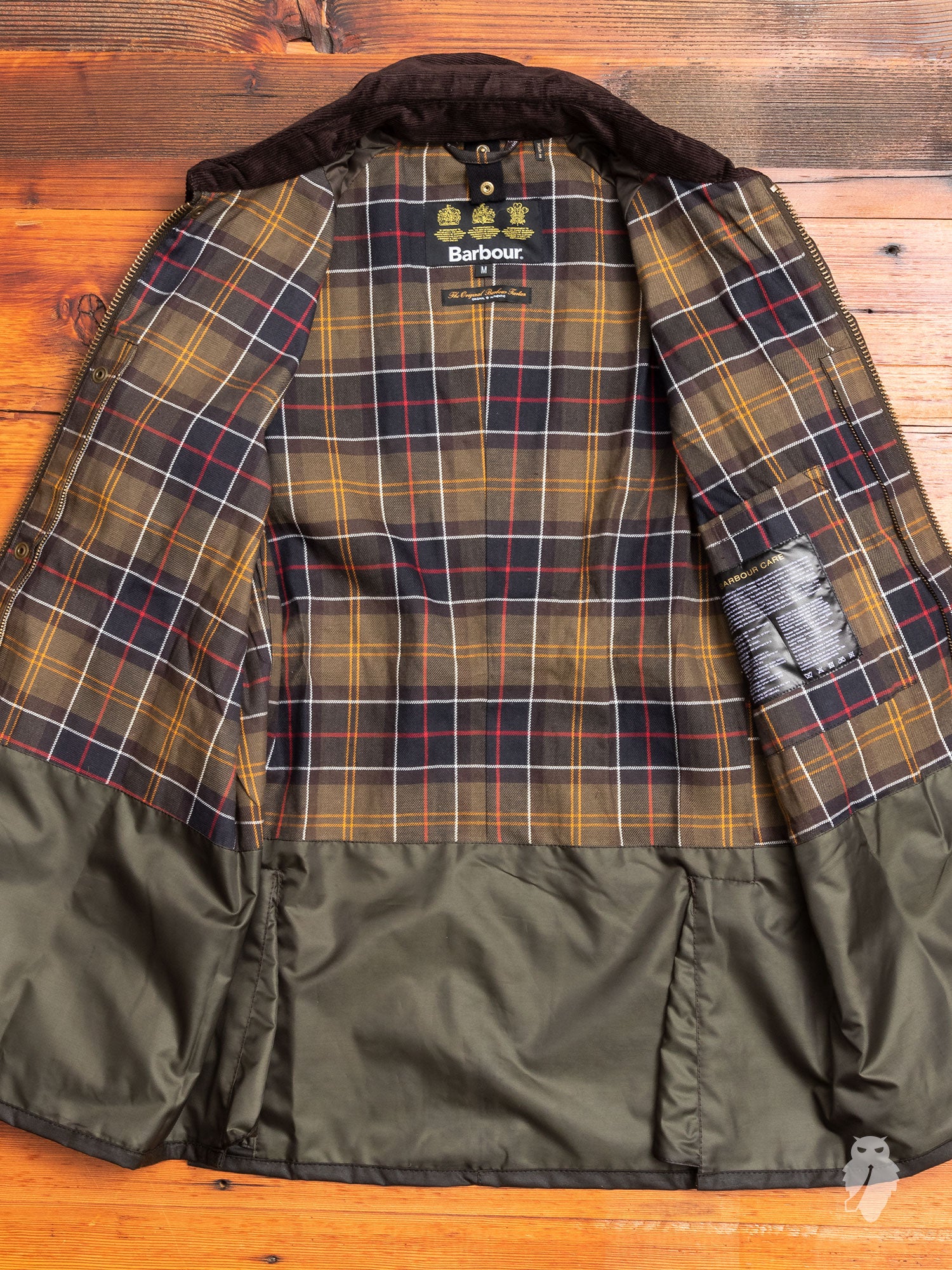 "Ashby" Wax Jacket in Olive - Image 12