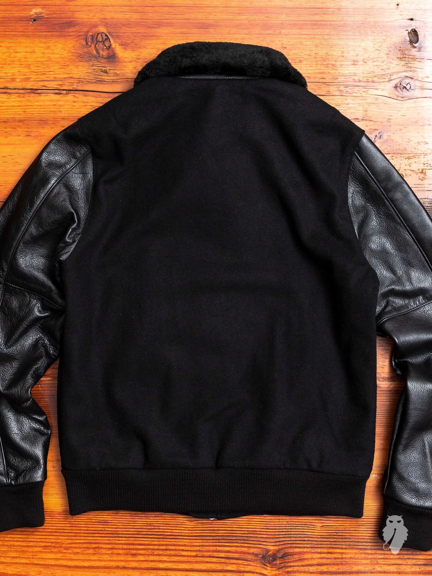 Aviator Jacket in Double Black - Image 11