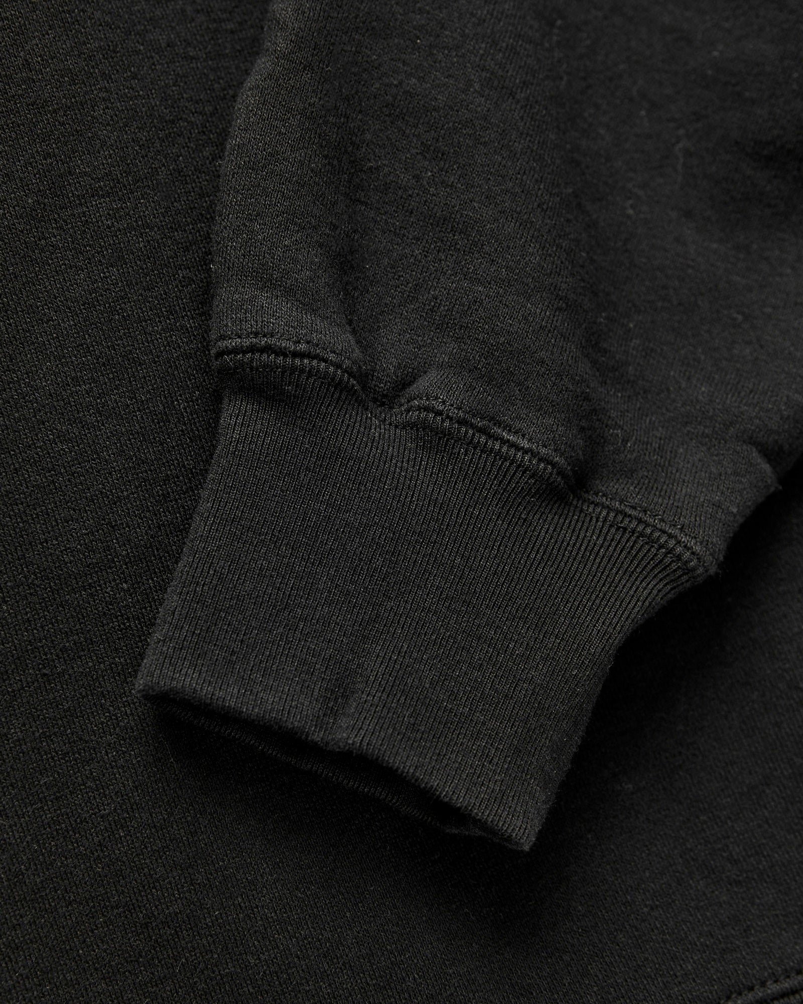 Azuma-Knit Fleece Crewneck Sweater in Black - Image 4