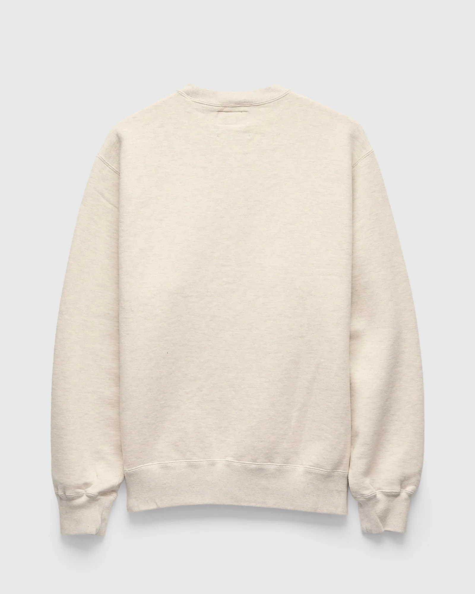 Azuma-Knit Fleece Crewneck Sweater in Oatmeal - Image 2
