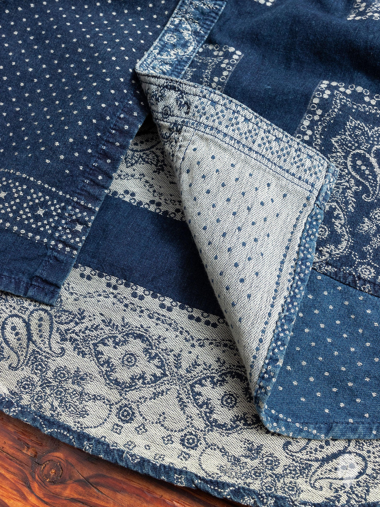Bandana Ranru Button Down Shirt in Light Indigo - Image 6