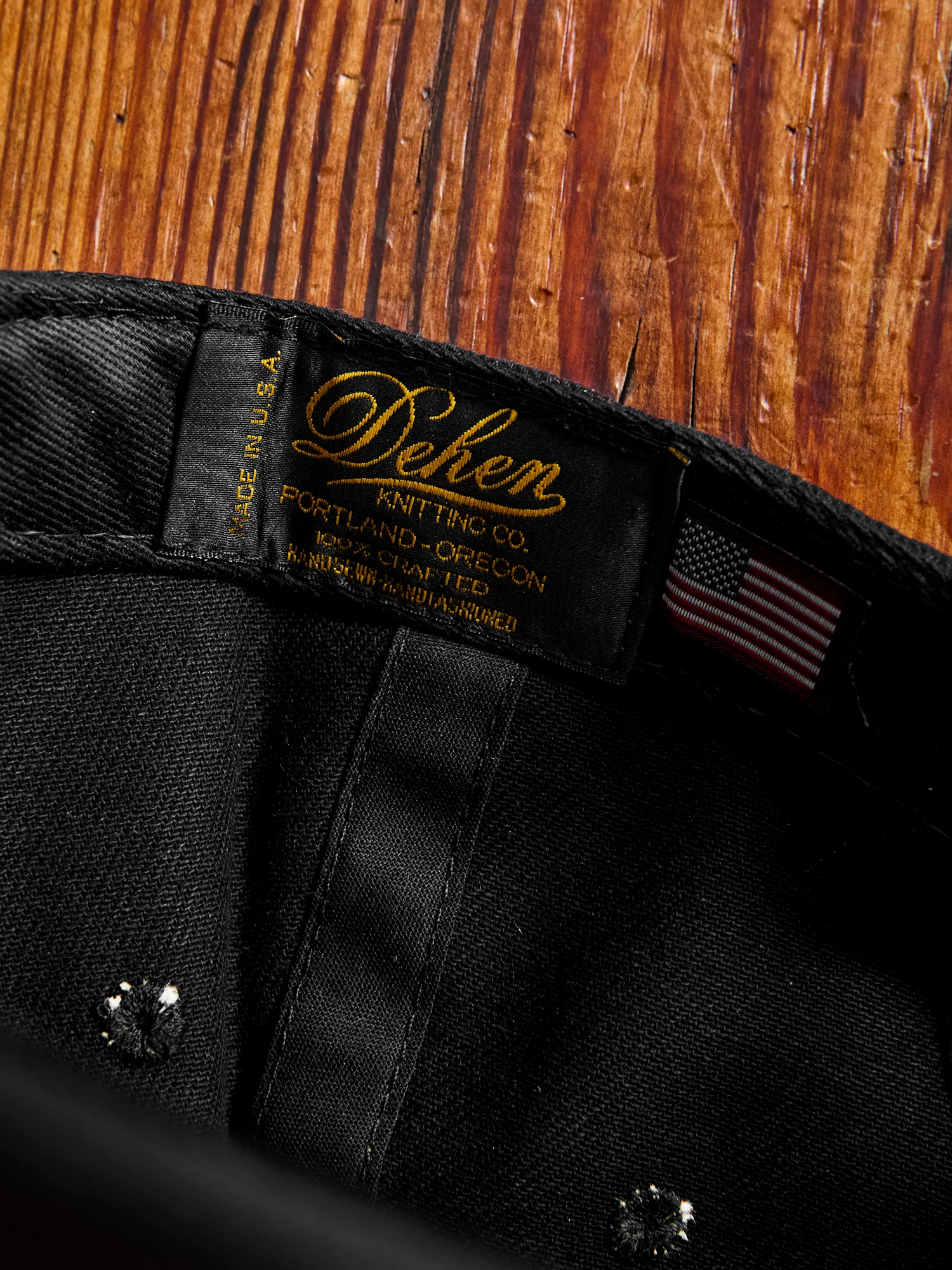 Baseball Hat in Black Denim - Image 8