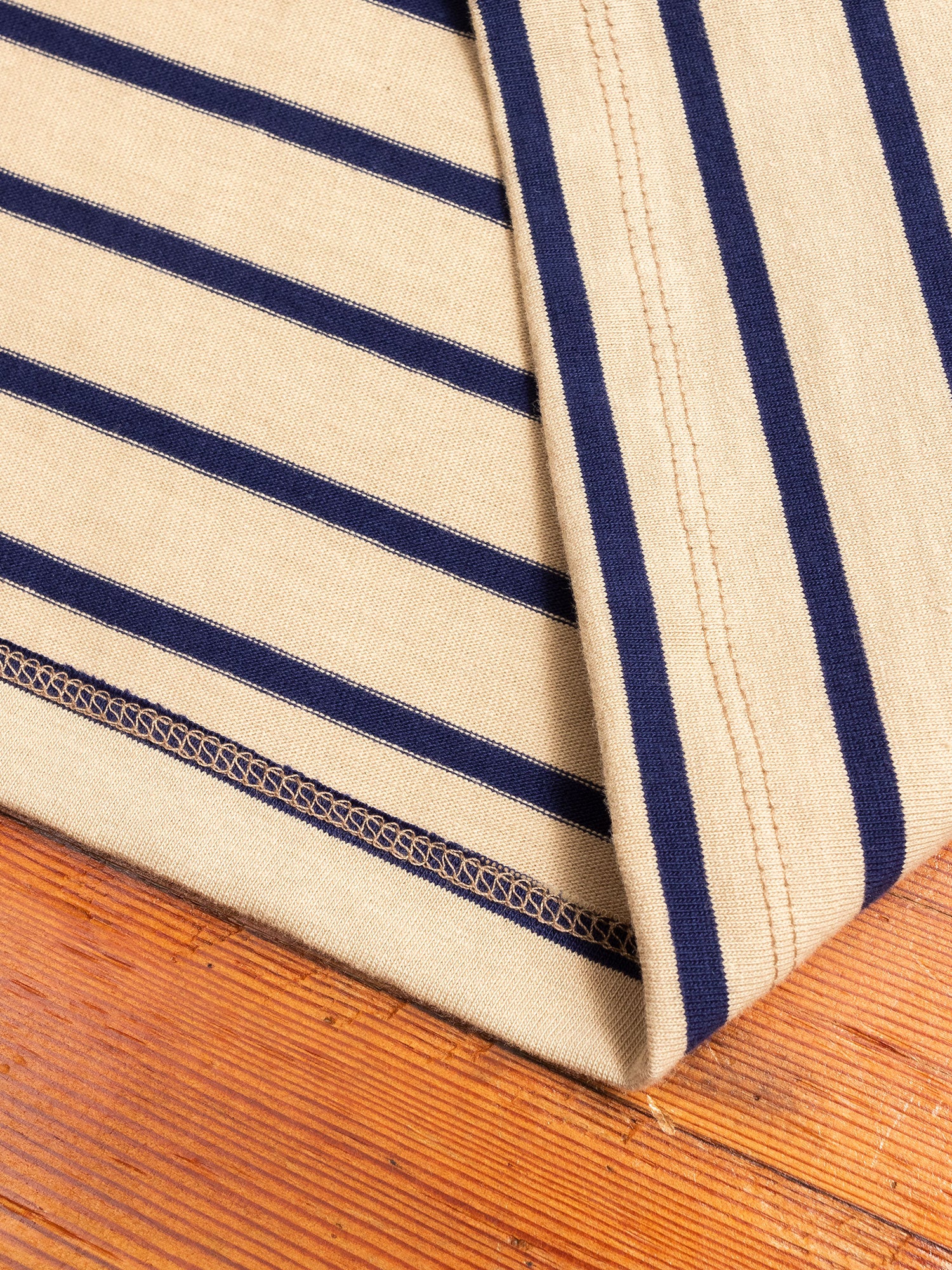 Basic Stripe T-Shirt in Beige/Purple - Image 4