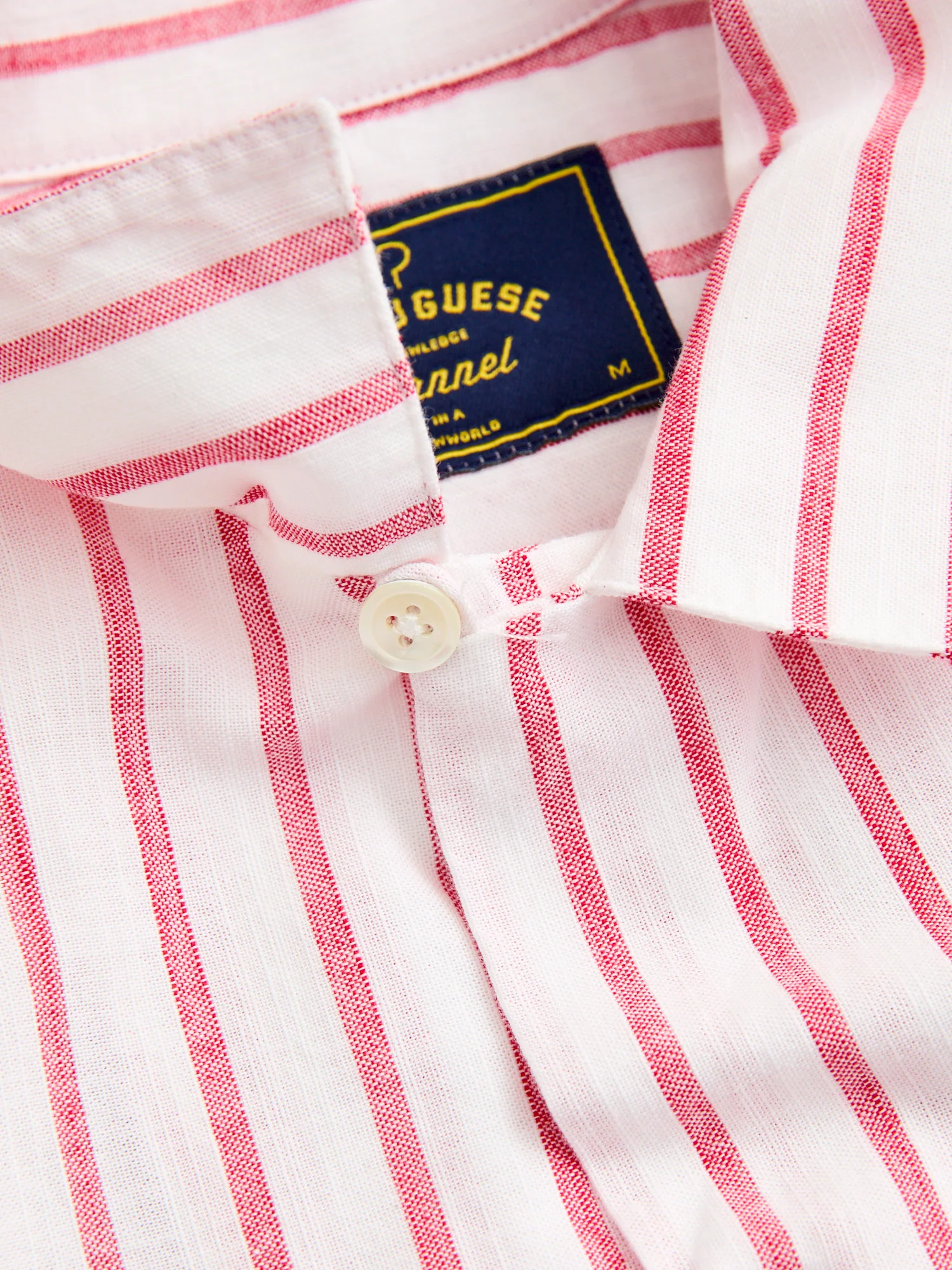 Beach Cabin Button-Up Shirt in Red - Image 7
