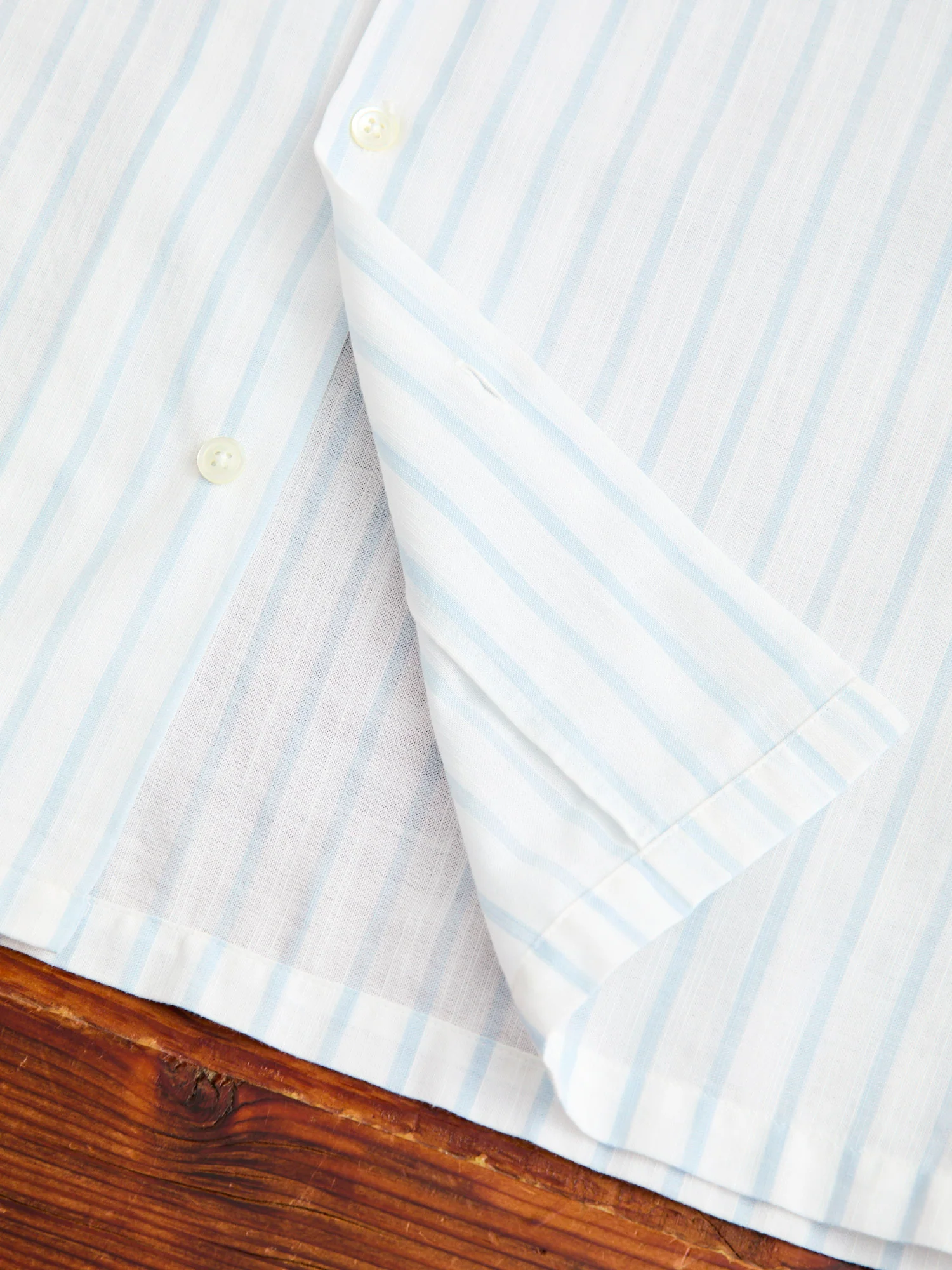 Beach Cabin Button-Up Shirt in Sky - Image 8