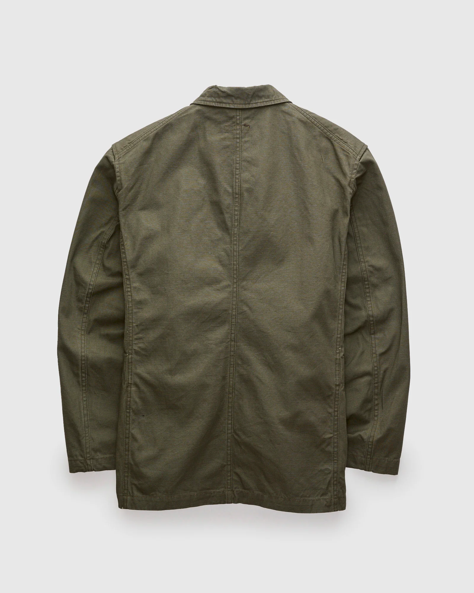 Bedford Jacket in Olive Heavyweight Cotton Ripstop - Image 2