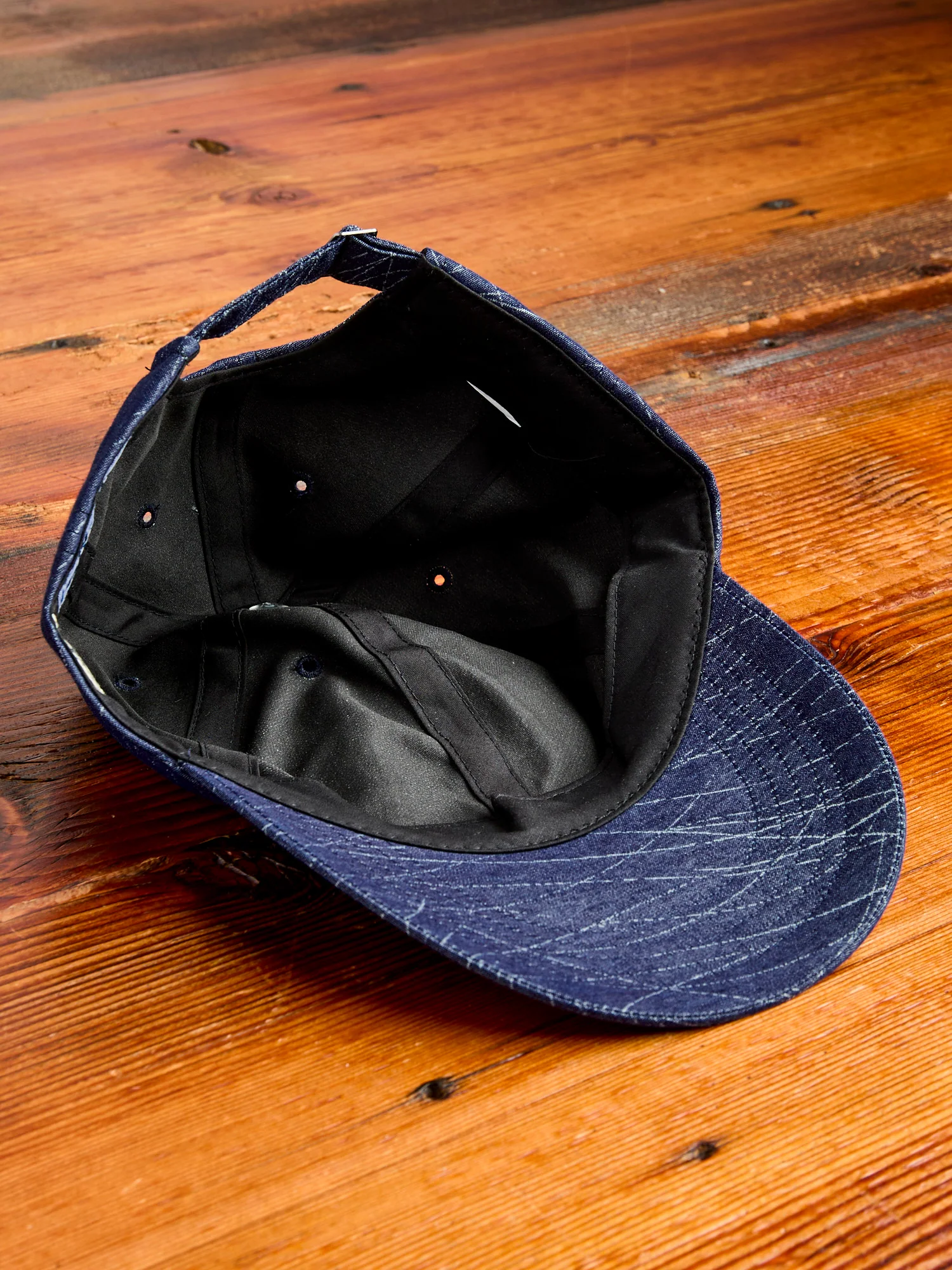 Billowing Wind Jacquard Dad Cap in Indigo - Image 6