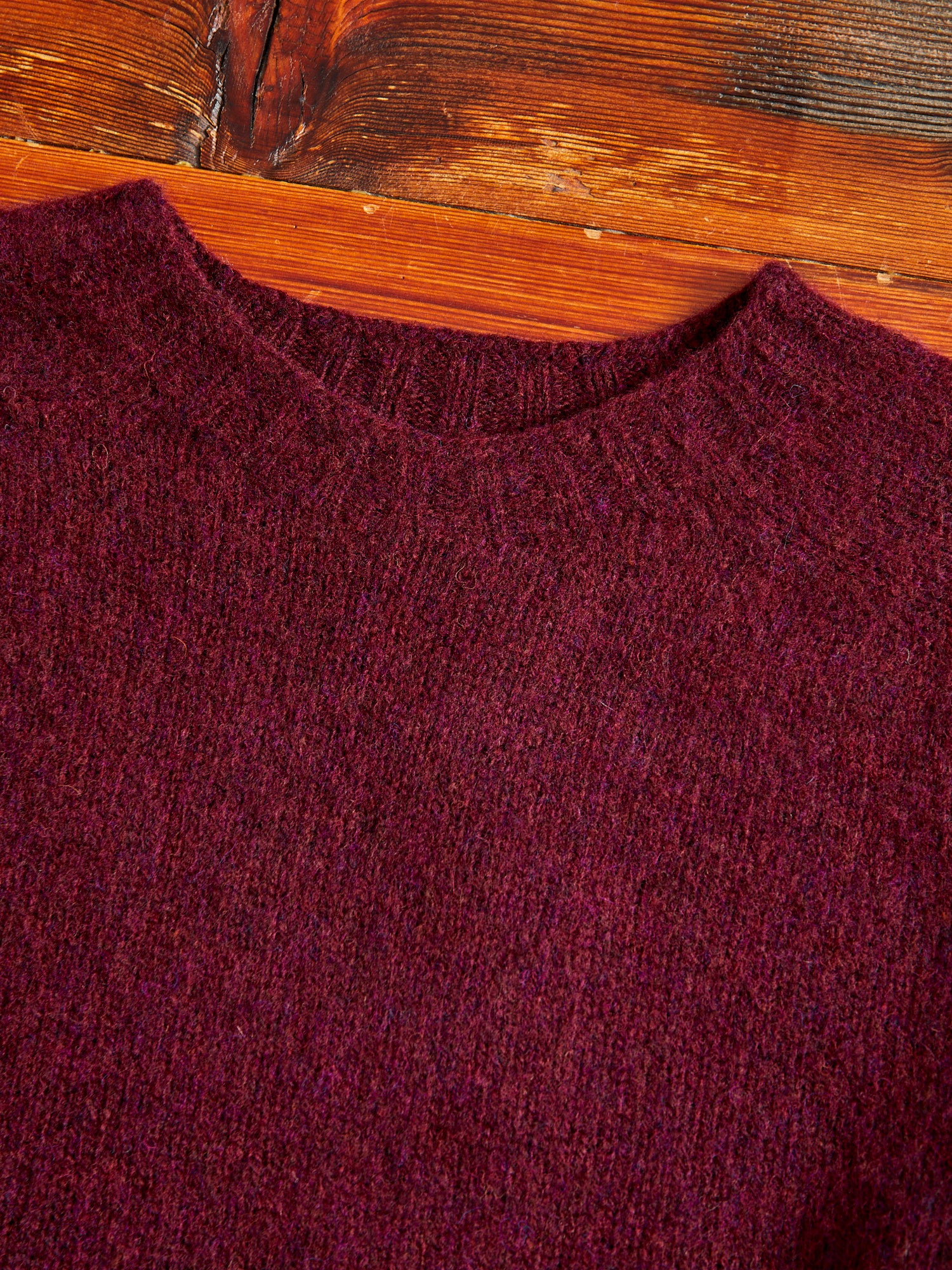"Birth of the Cool" Wool Sweater in Bordeaux - Image 3