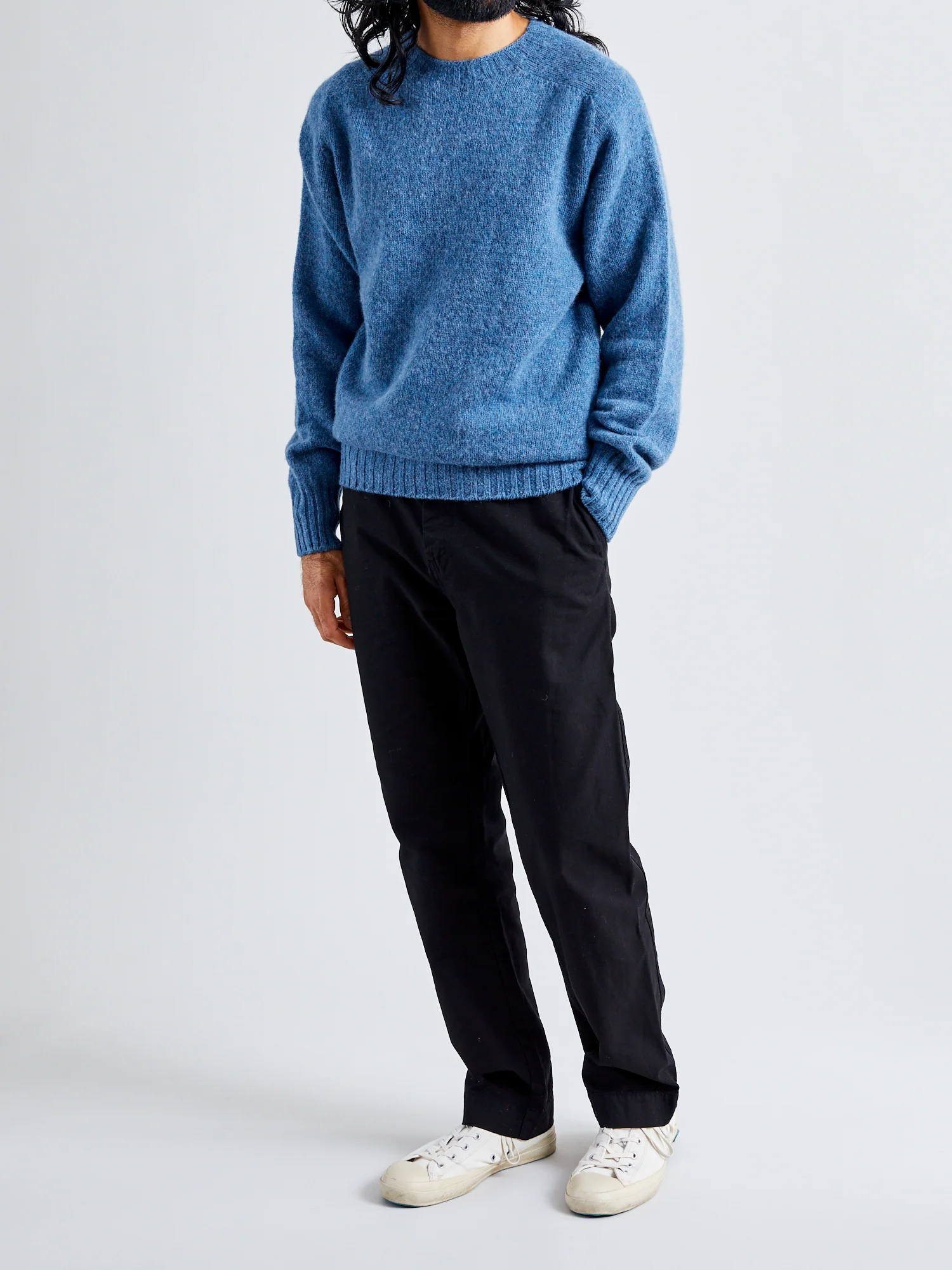 "Birth of the Cool" Wool Sweater in Paradise Blue - Image 7