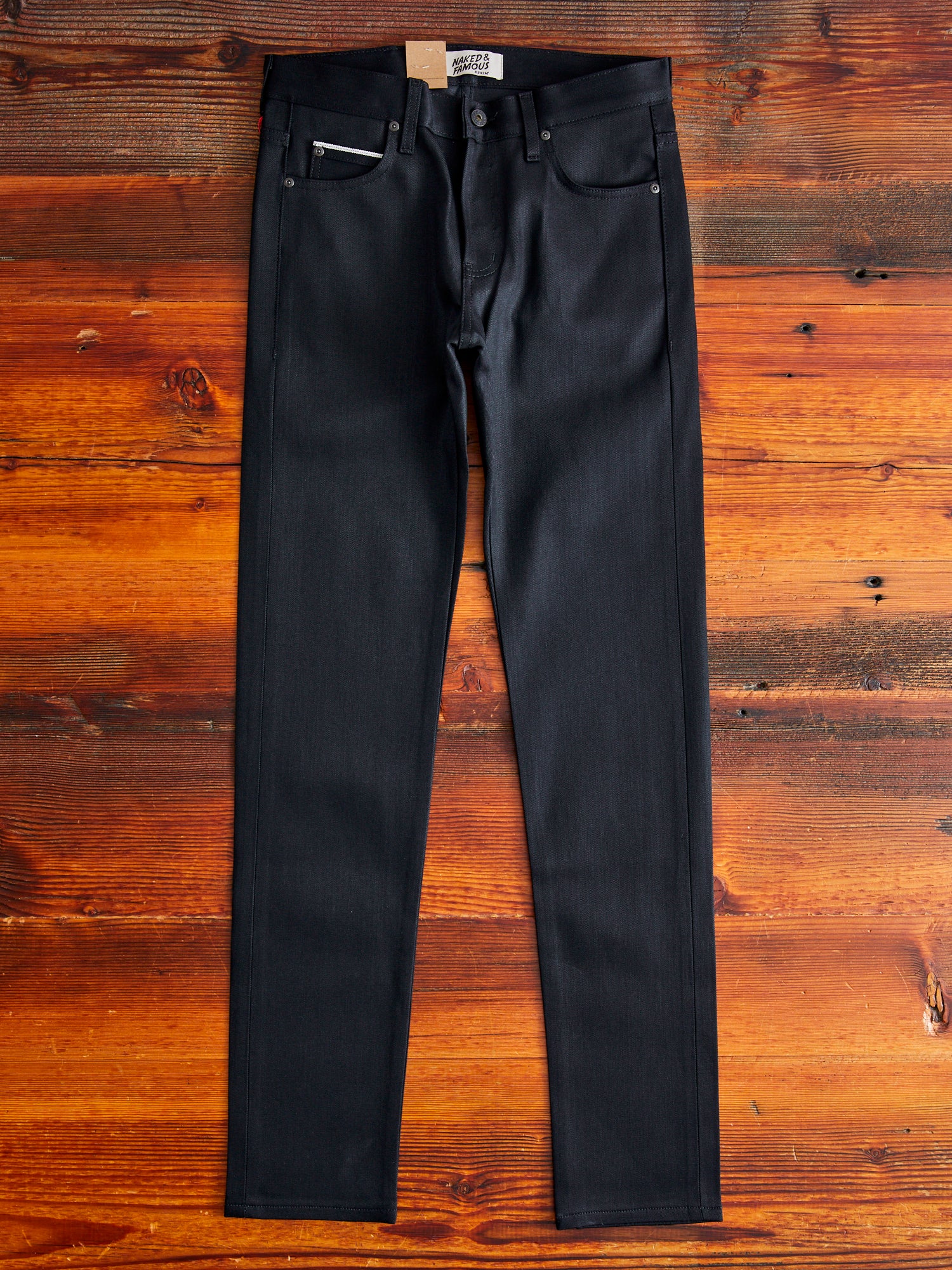 "Black Cobra Stretch" 12oz Selvedge Denim - Super Guy Fit - Image 3