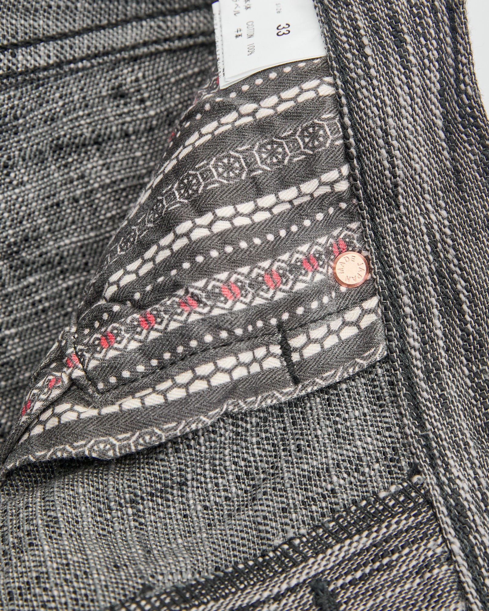"Black Grey Skein Dyeing" 15oz Grey Selvedge Denim - Slim Straight Fit - Image 9