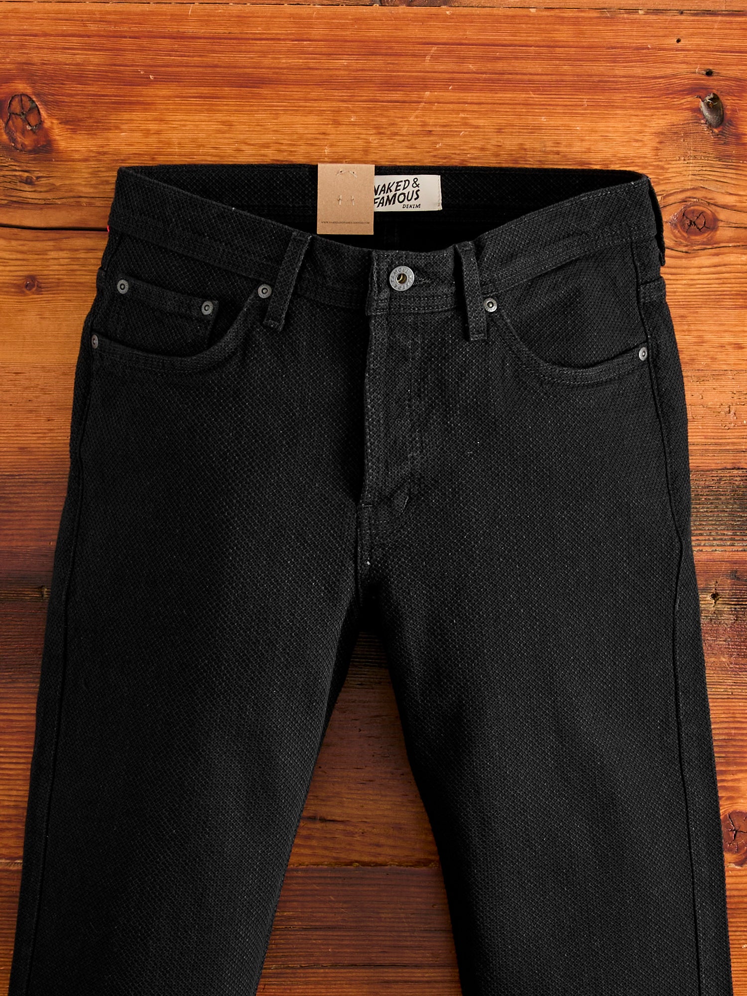 "Black Kikko" 12.5oz Jacquard Denim - Weird Guy Fit - Image 3