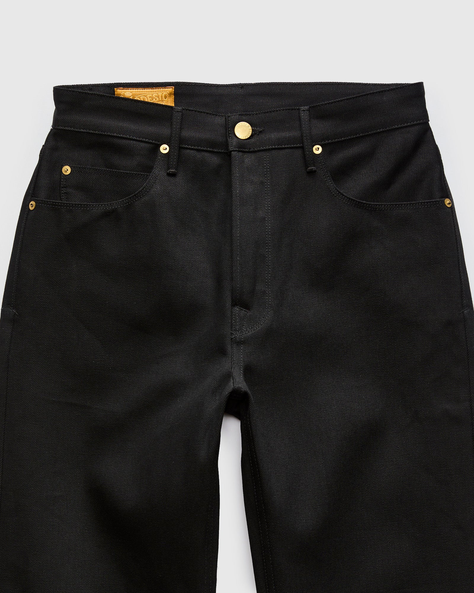 "Black Modesto" 15.75oz Double Black Selvedge Denim - Wide Straight Fit - Image 5