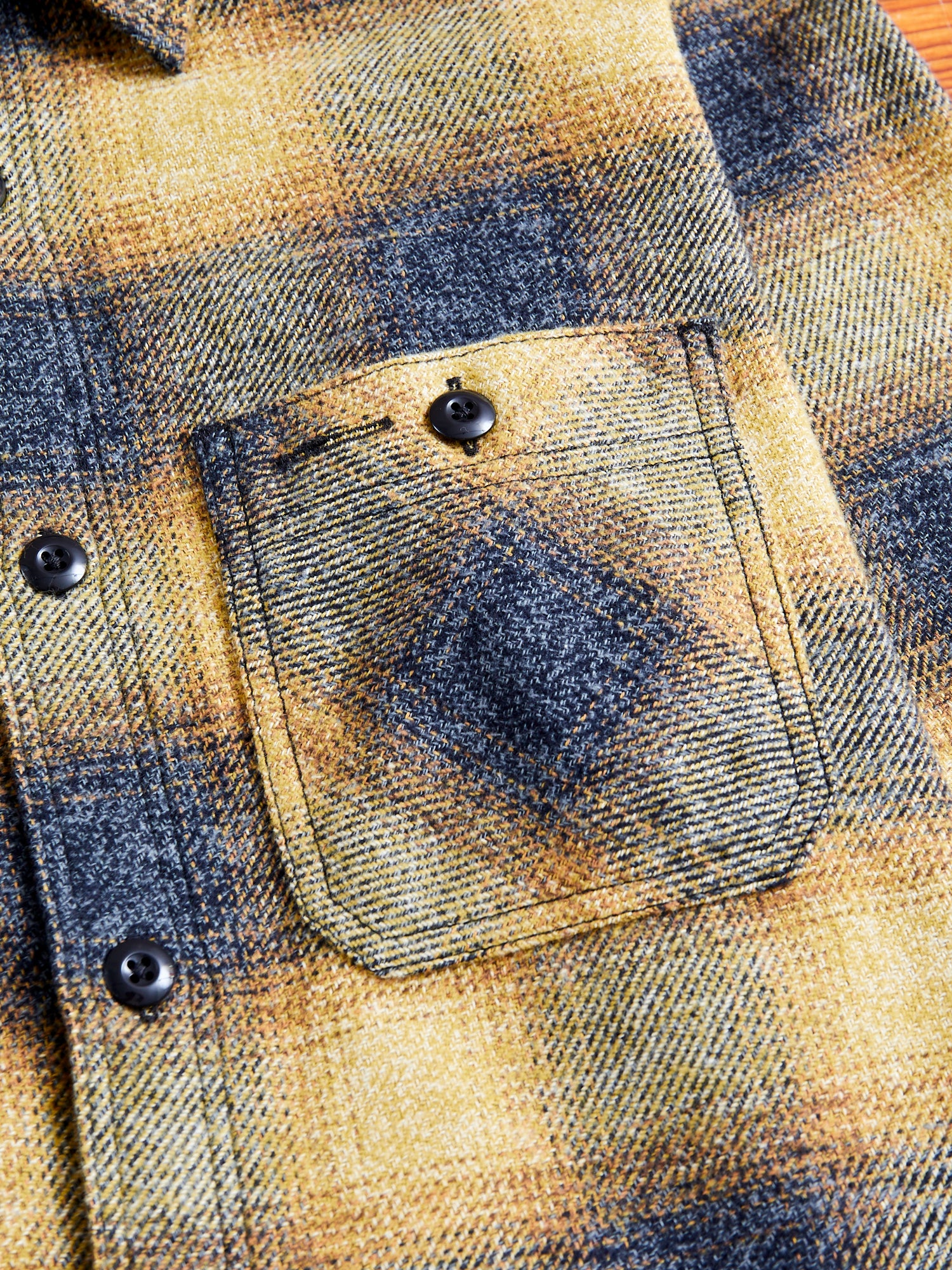 "BM Shirt" in Gold Ombre Plaid - Image 4