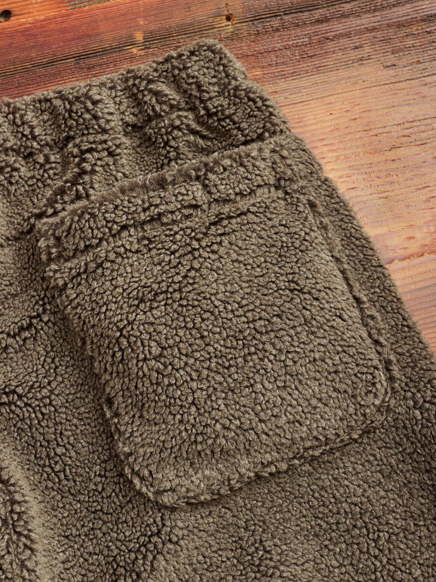 Boa Fleece Pants in Army Green - Image 8