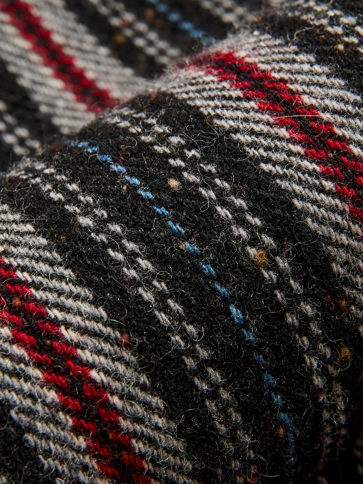 Bodie Wool Shirt in Black Stripe - Image 8