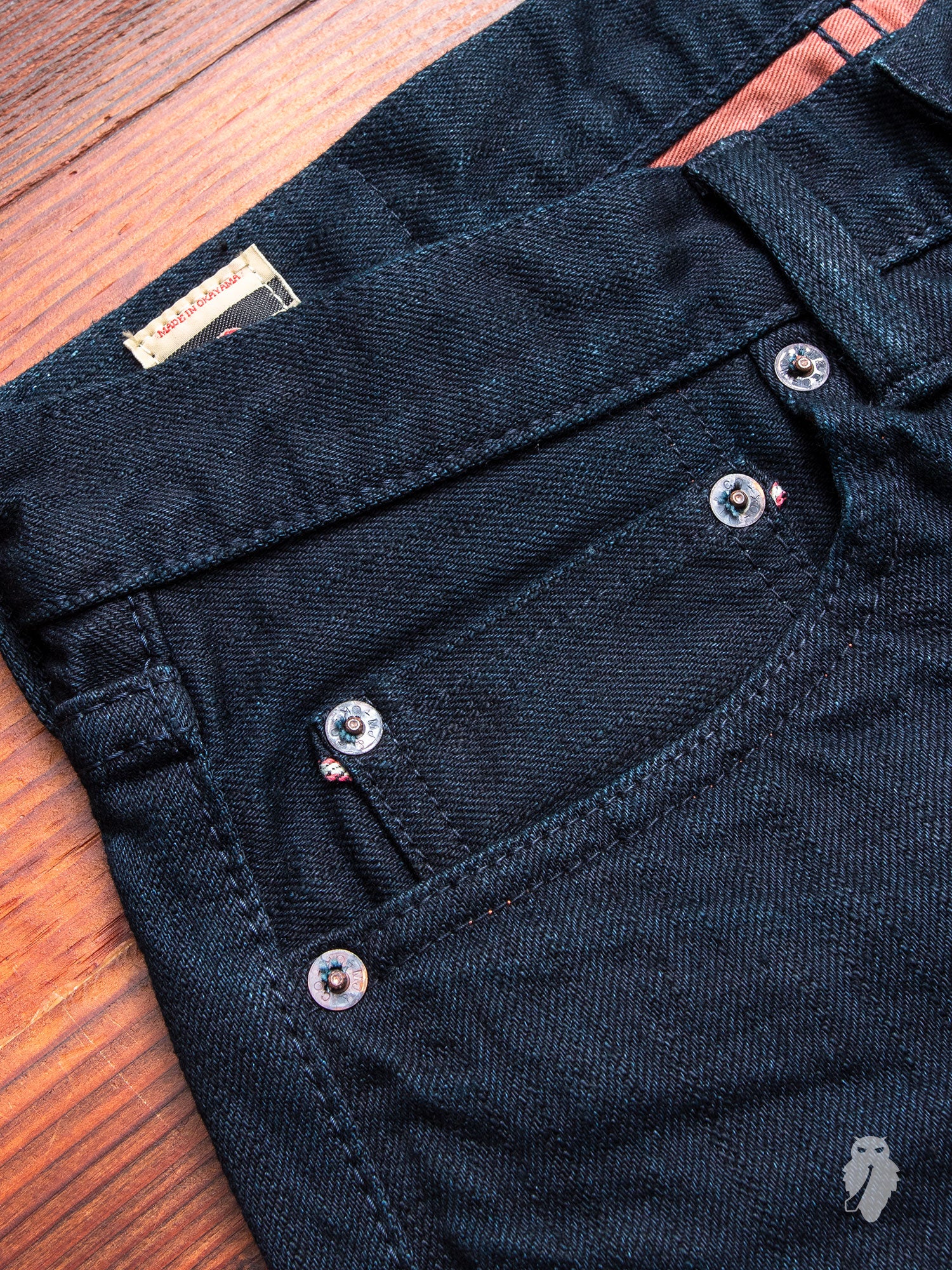 BOM012-B "Momotaro x Blue Owl" 15.7oz Selvedge Denim - Natural Tapered Fit - Image 6