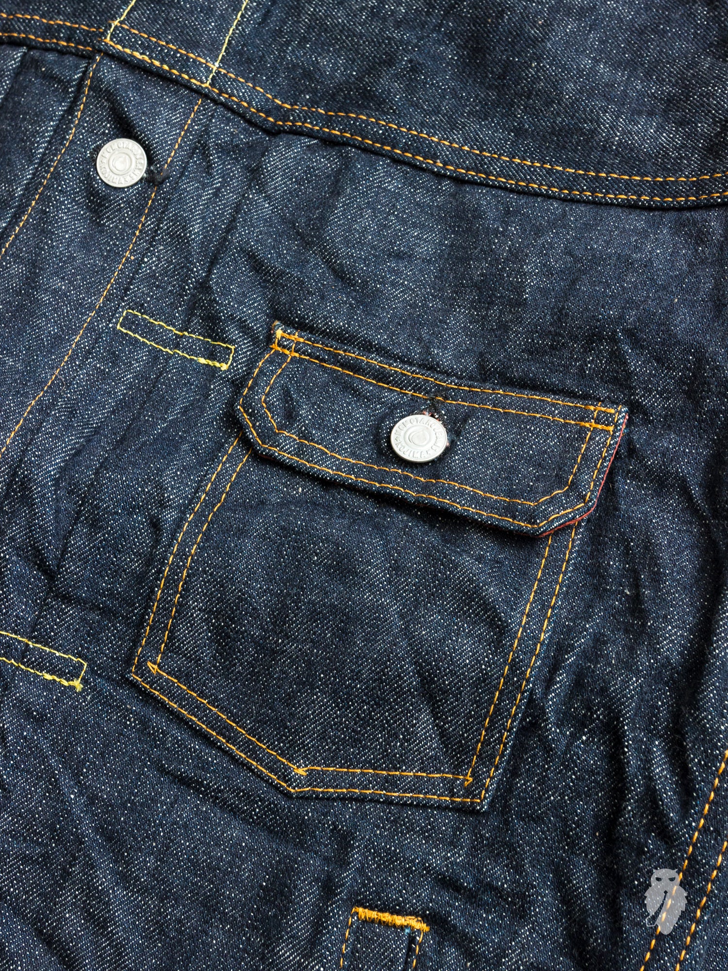 BOM012 "Momotaro x Blue Owl" 15.7oz Selvedge Denim Jacket - Image 4