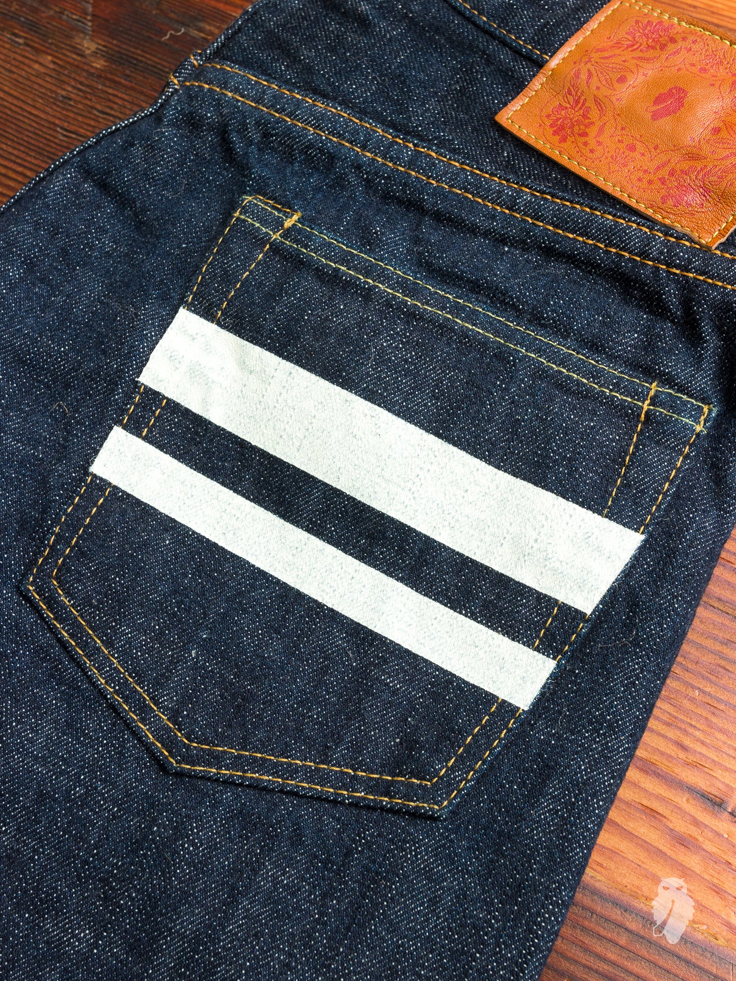 BOM012 "Momotaro x Blue Owl" 15.7oz Selvedge Denim - Natural Tapered Fit - Image 4