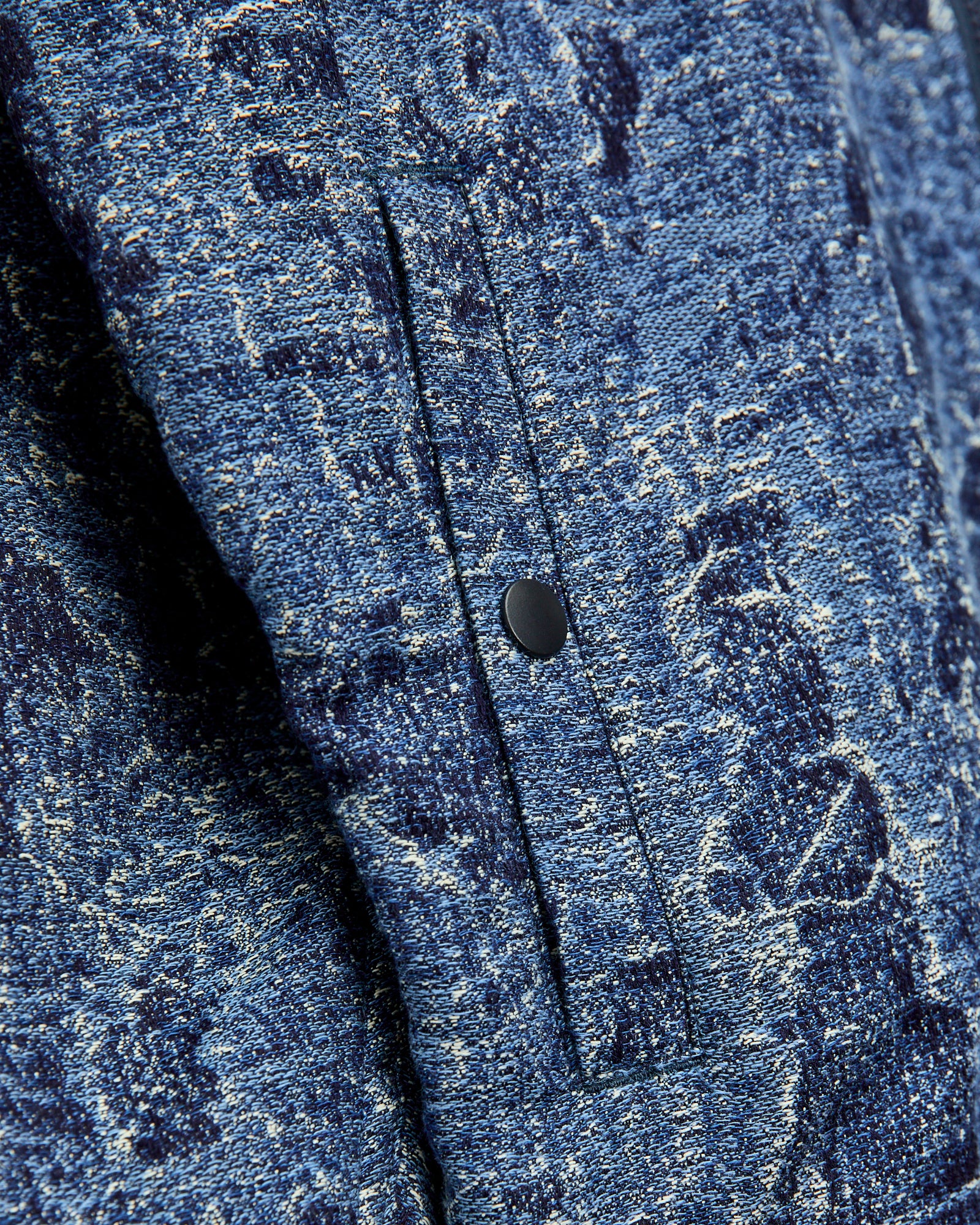 Boro Jacquard Bomber Jacket in Indigo - Image 5