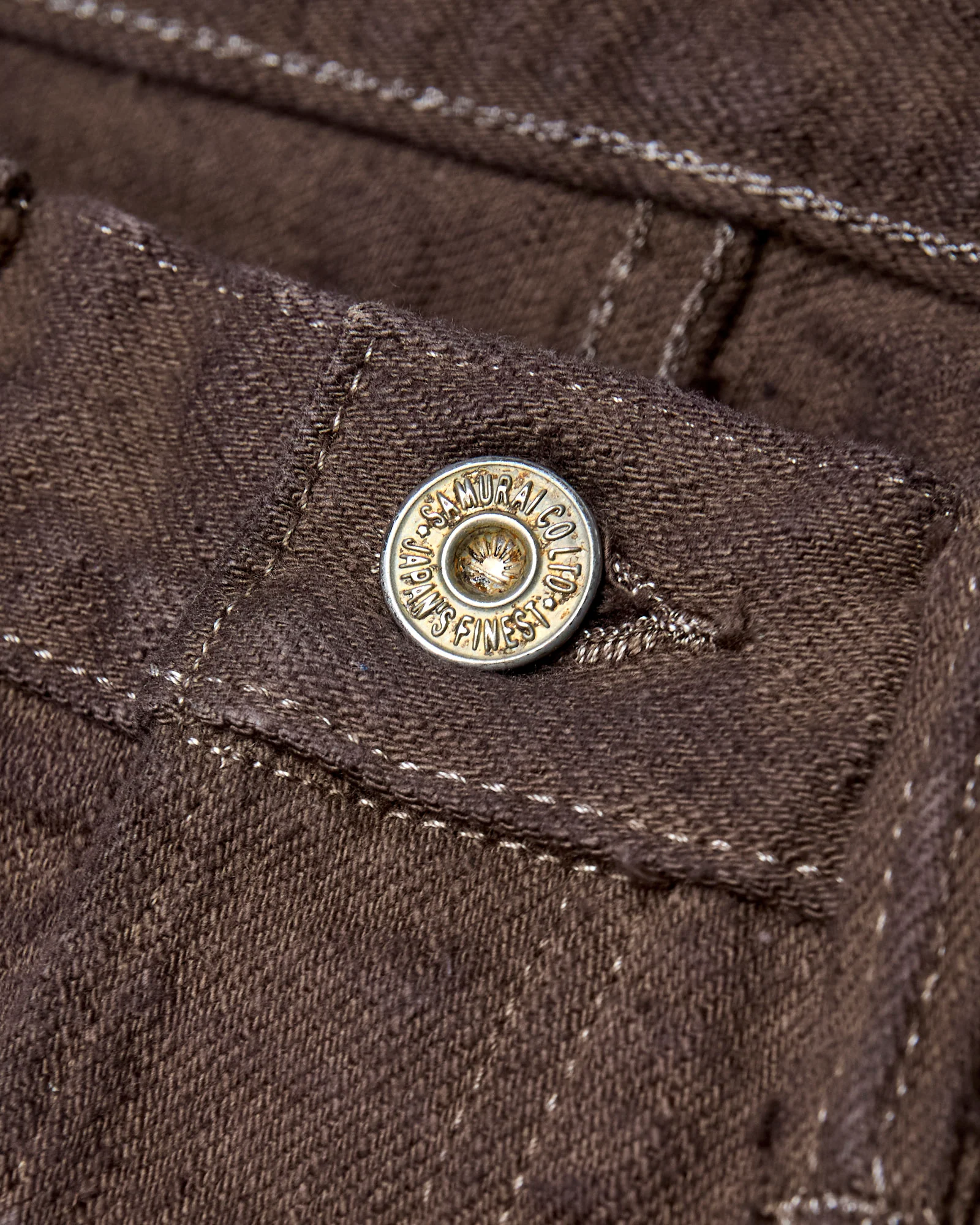 BOS710XX-KU "Shizen" 18oz Kuri Chestnut Selvedge Denim - Slim Straight Fit - Image 8
