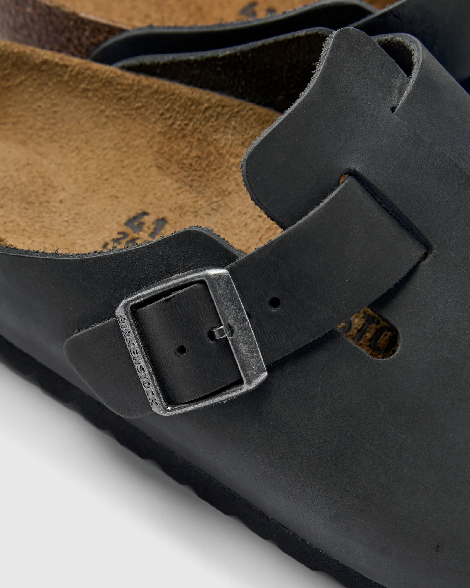 Boston Clog in Black Oil Leather - Image 7