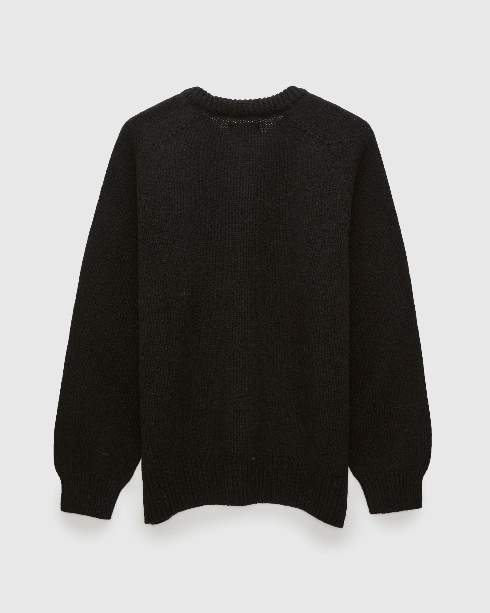 "Boxy Space Knit" Wool Sweater in Black - Image 3