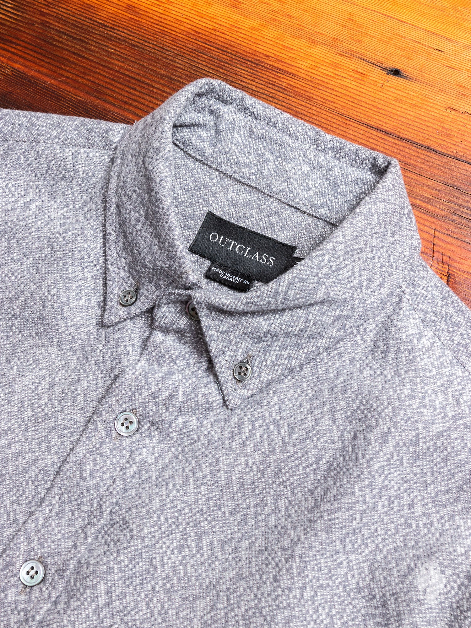 Broken Twill Brushed Flannel in Heather Grey - Image 2