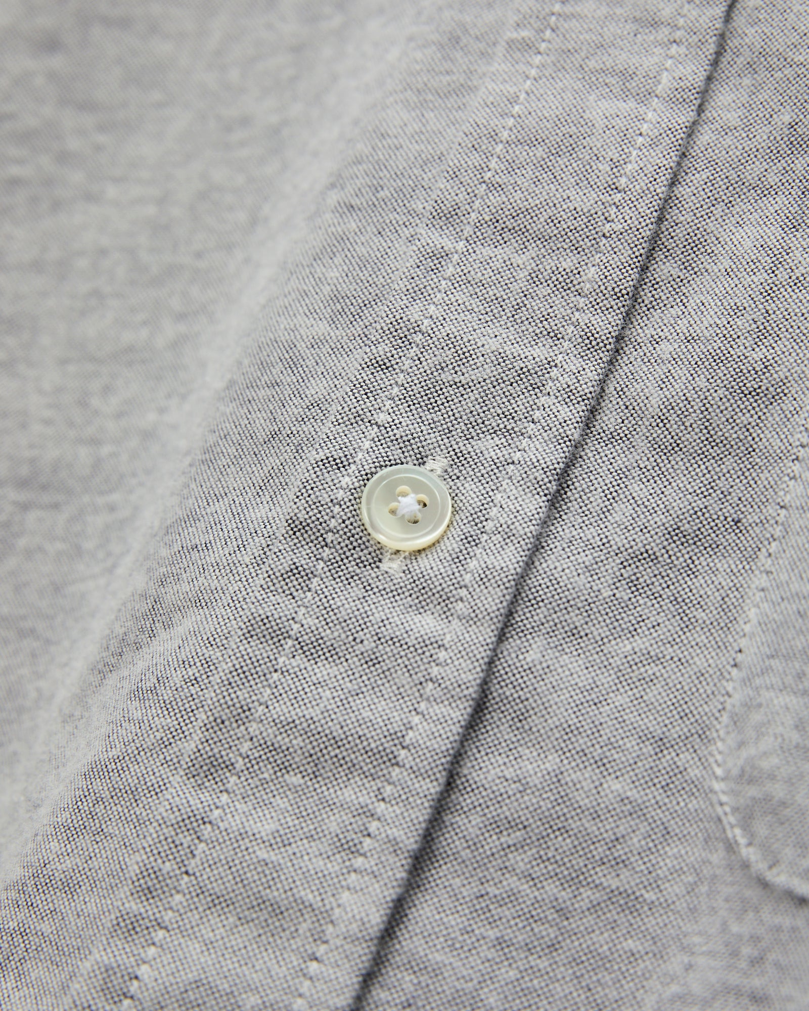 Brushed Oxford Button-Up Shirt in Blue - Image 5