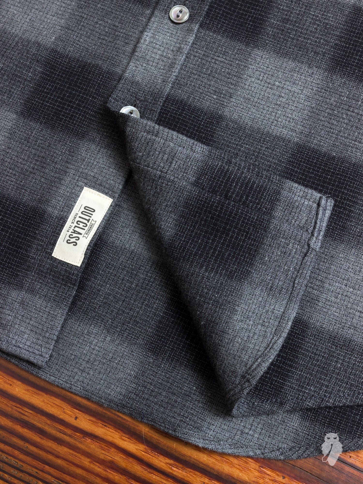 Buffalo Brushed Flannel in Charcoal - Image 5