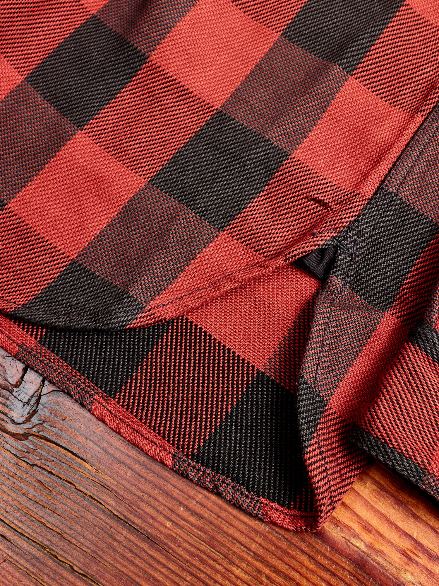 Buffalo Check Half-Zip Pullover in Red - Image 8