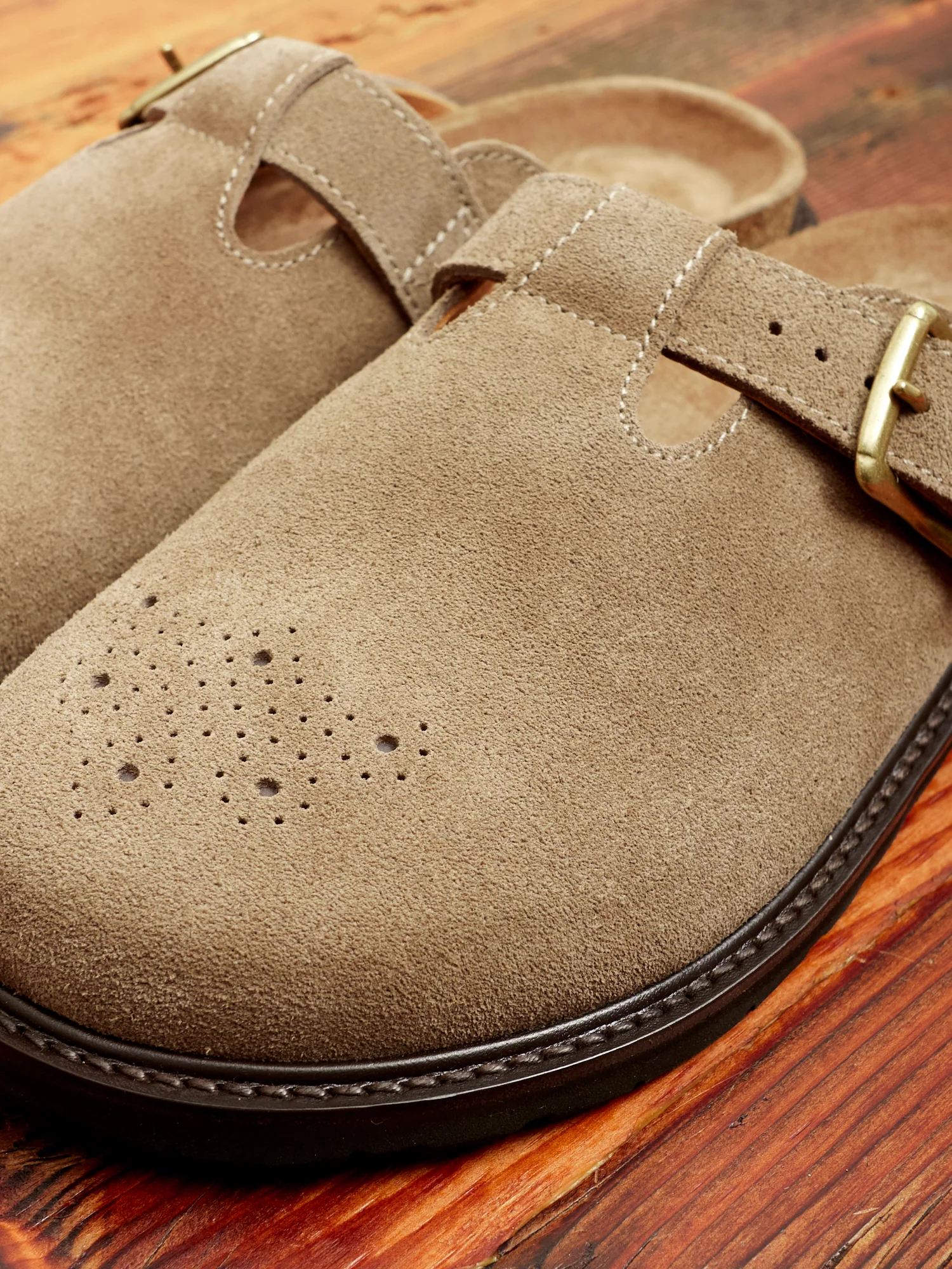 Buggs Suede Mule in Khaki Beige - Image 5