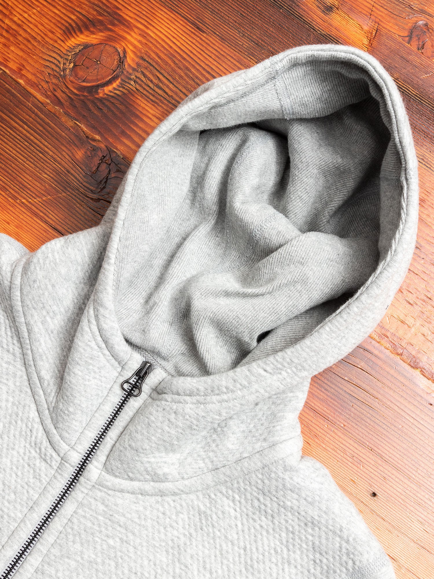 Cabin Fleece Zip Hoodie in Heather Grey - Image 2