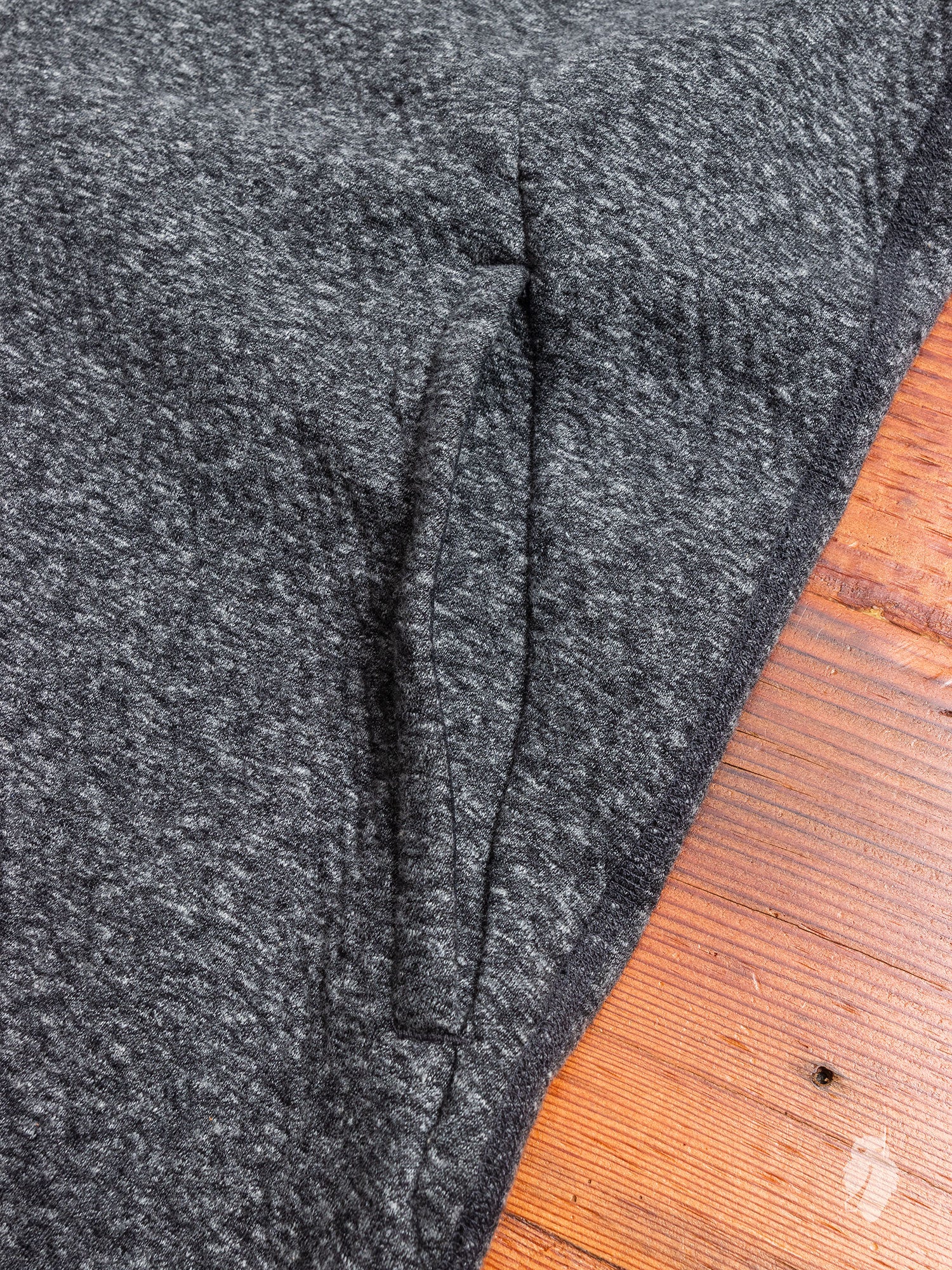 Cabin Fleece Zip Hoodie in Melange Black - Image 6