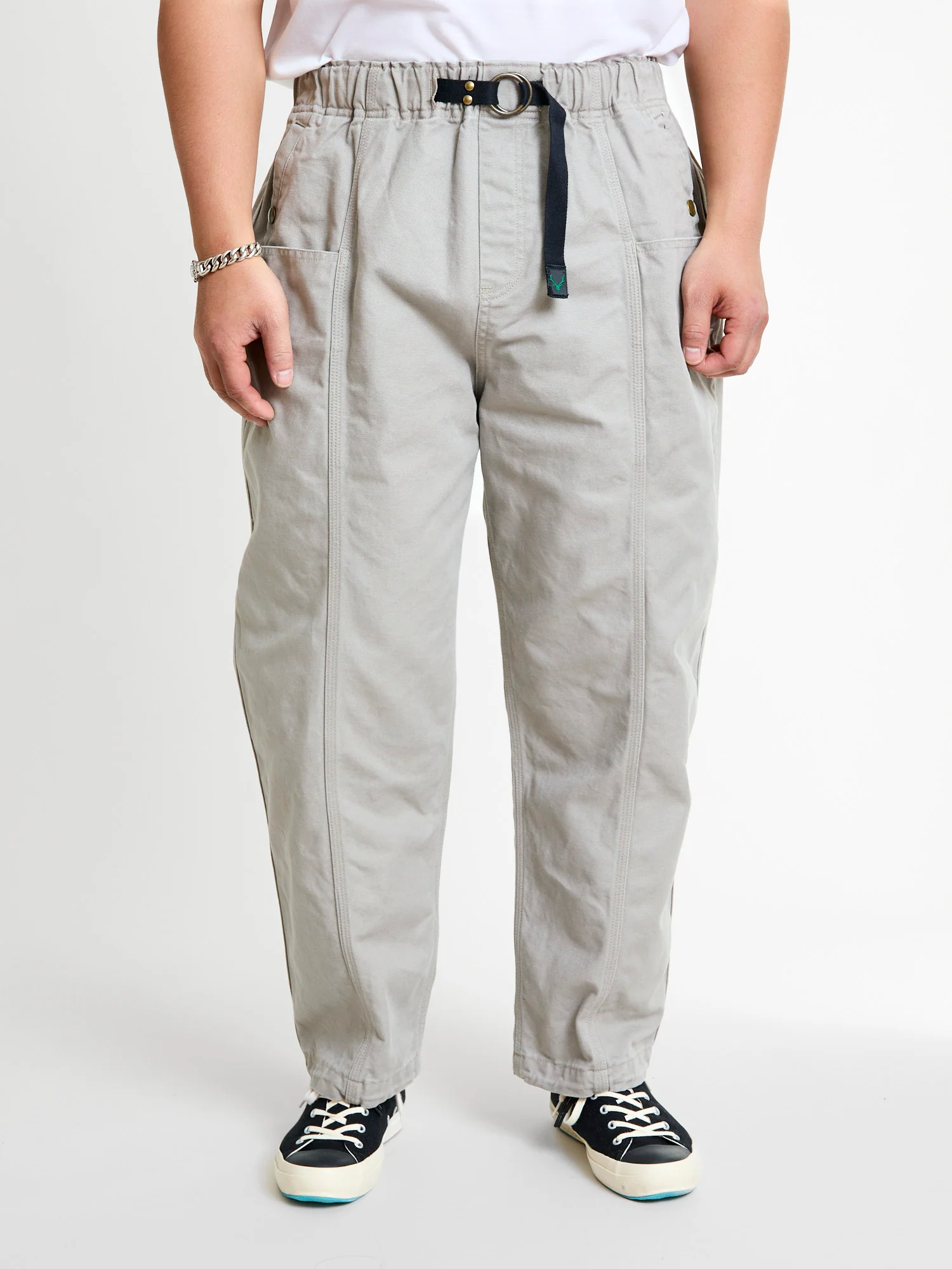 Canvas Belted C.S Pant in Grey - Image 2