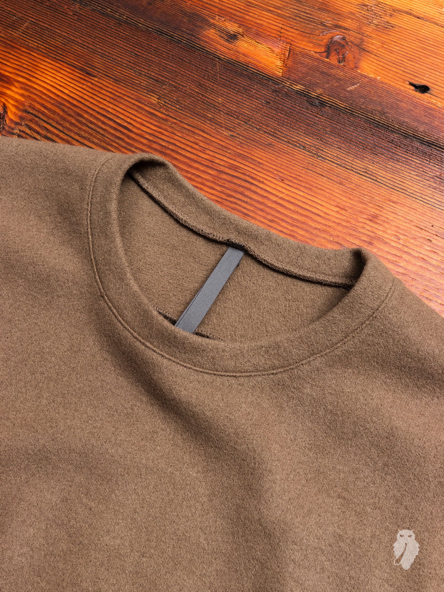 Cashmere Drop Shoulder Sweater in Khaki - Image 3