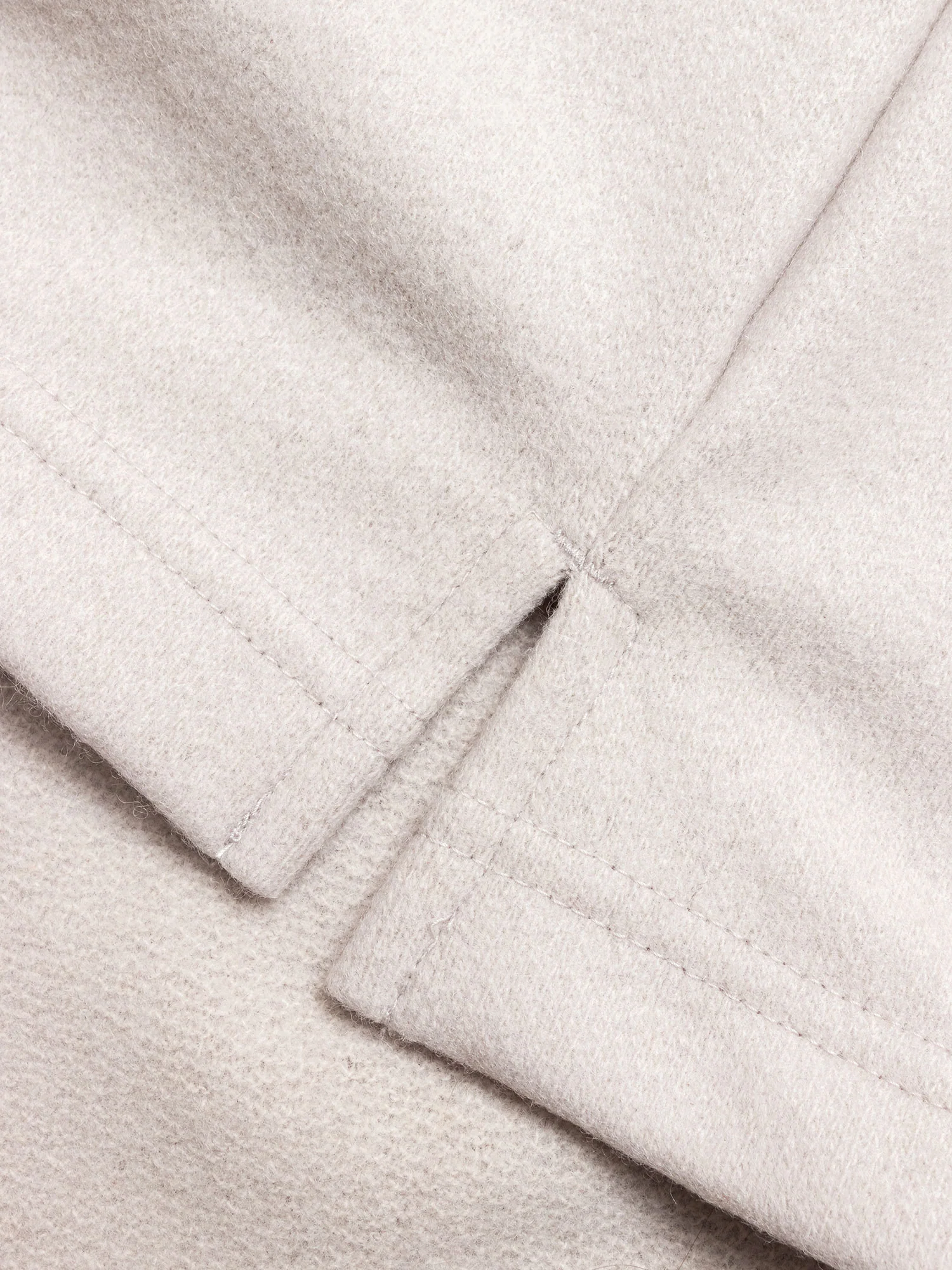Cashmere Flannel Relaxed Crewneck Sweater in Cloud - Image 4