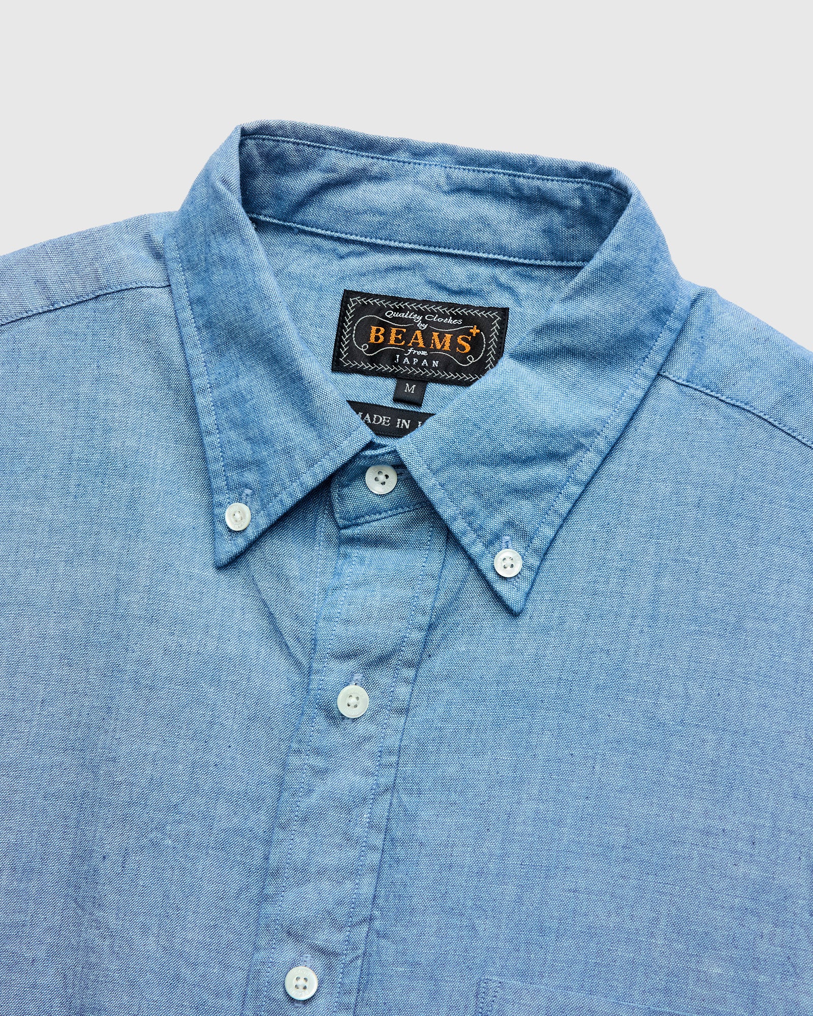 Chambray Button-Down Shirt in Blue - Image 3