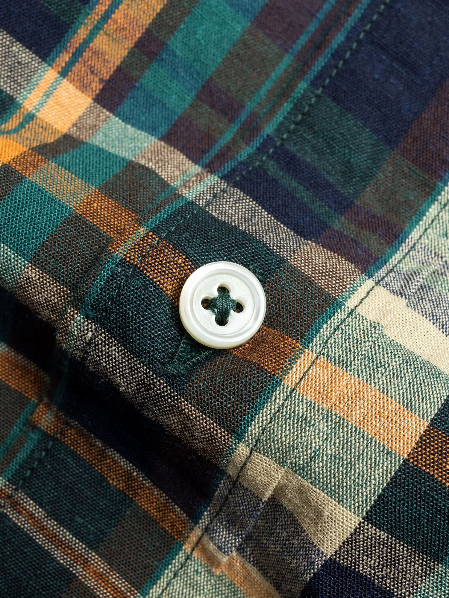Check Button-Down Shirt in Green - Image 4