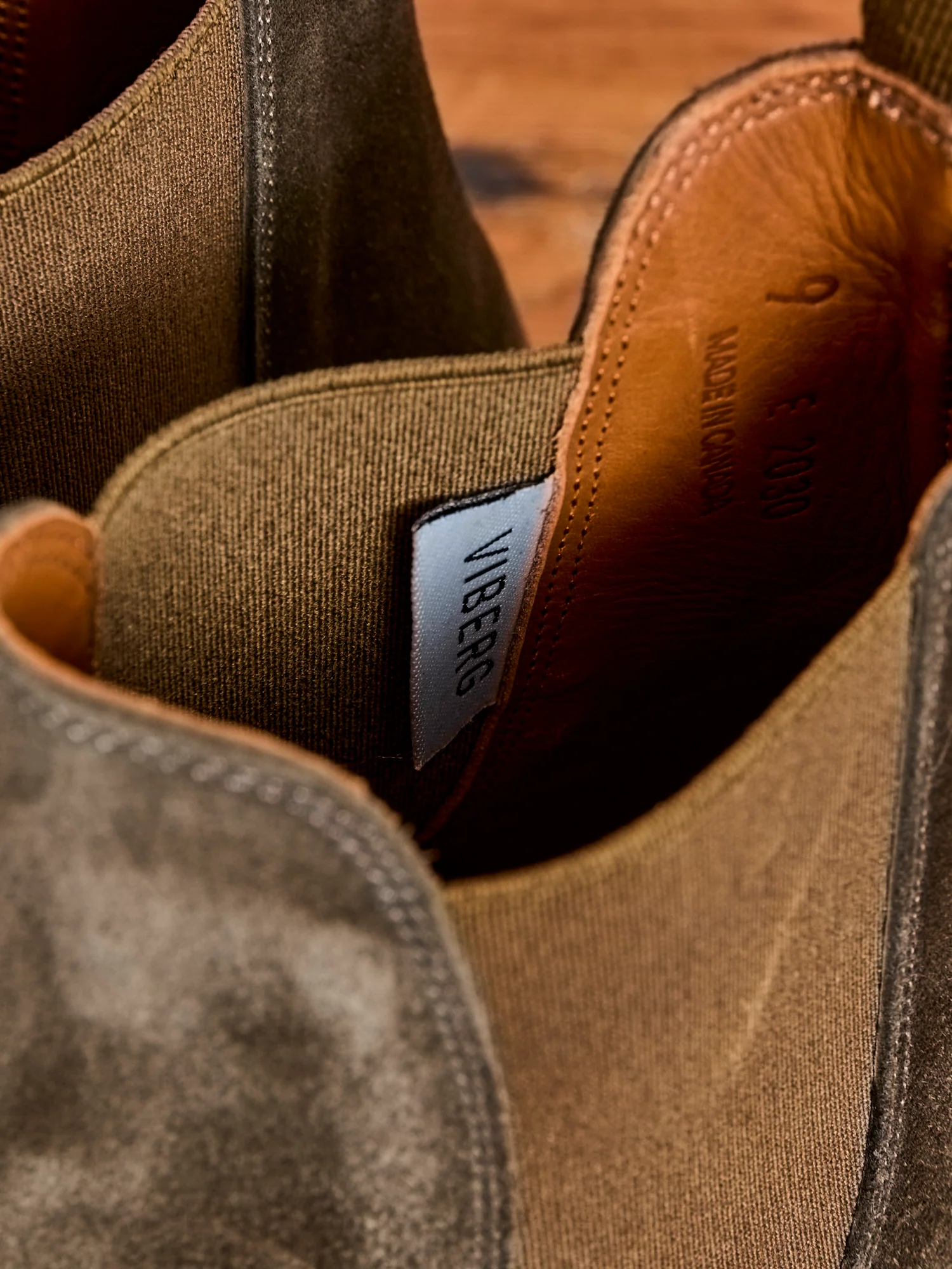 Chelsea Boot 2030 in Dark Olive Janus Calf Suede - Image 6