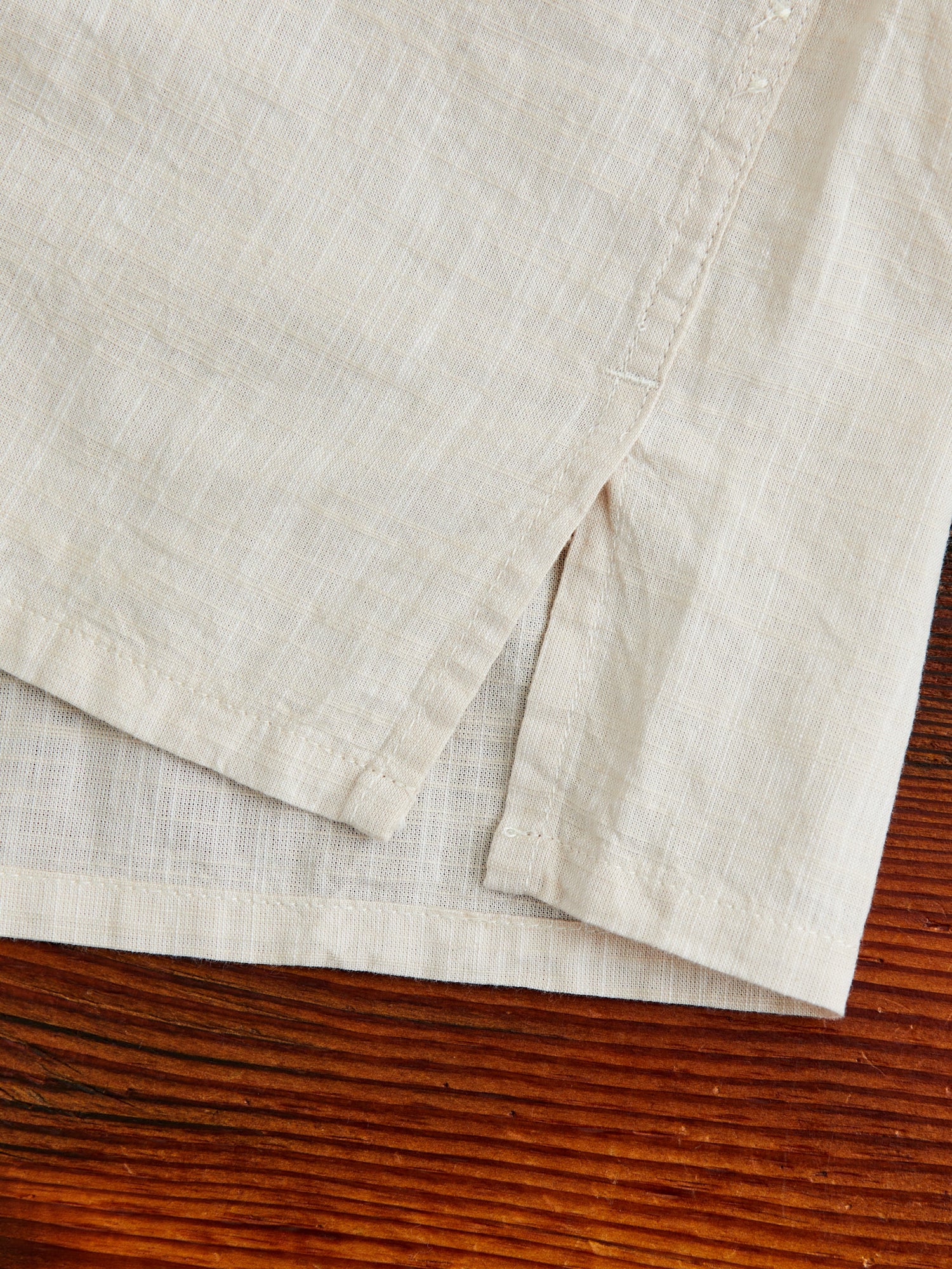 Classic Shirt in Beige Cotton Slub - Image 8