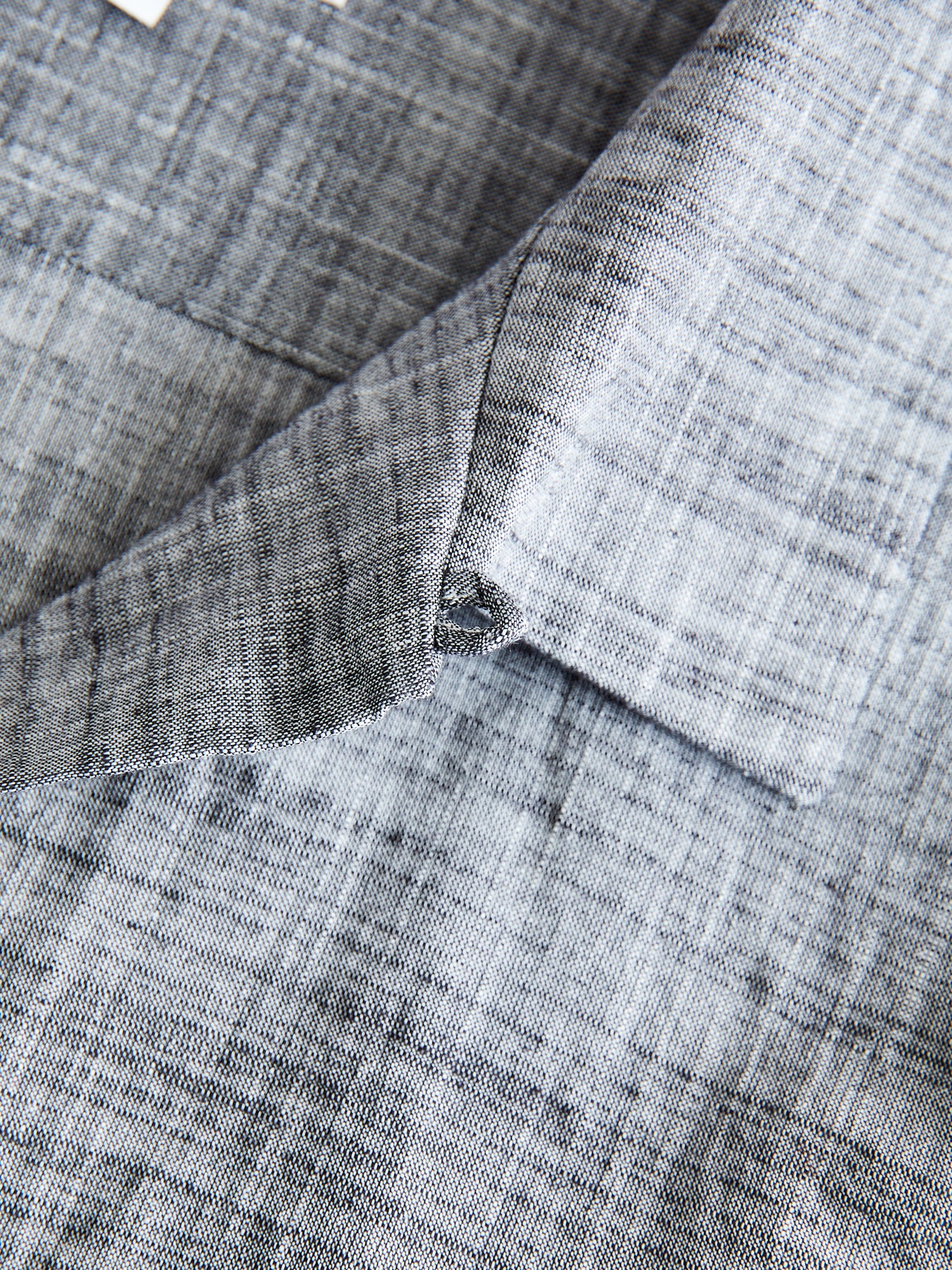 Classic Shirt in Black Cotton Slub - Image 4