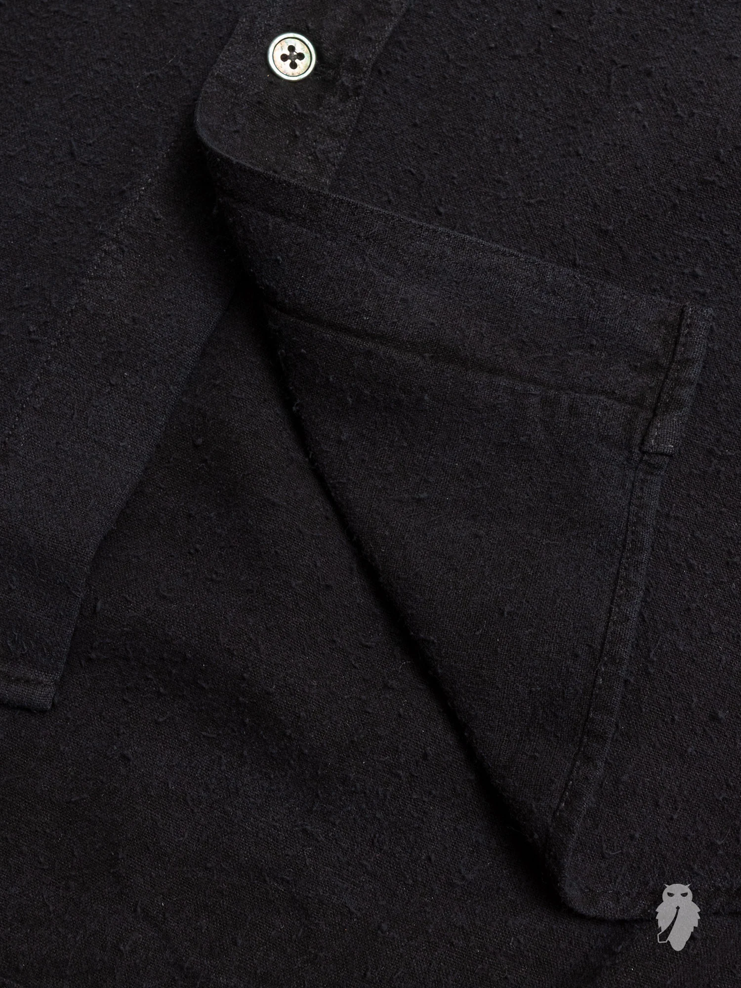 Classic Shirt in Black Silk - Image 7